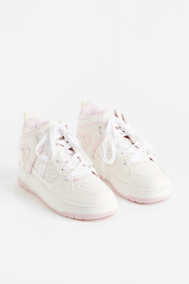Sneakers montantes - White/Light pink - 4