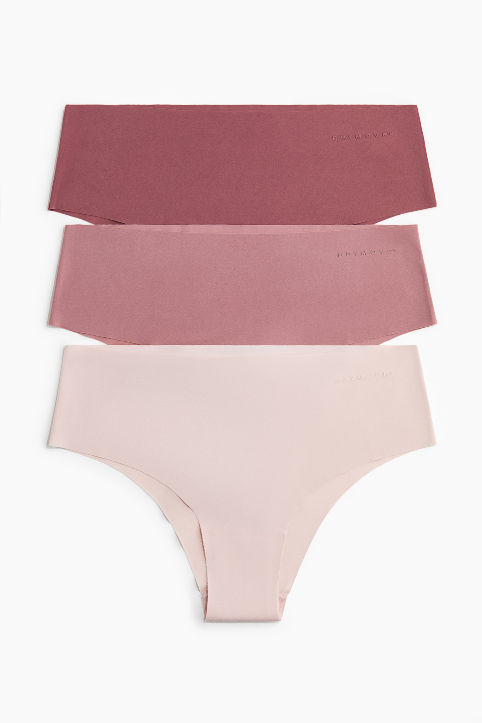 3-pack Panties deportivos hipster con DryMove™ - Rosa antiguo/Rosa tenue/Negro