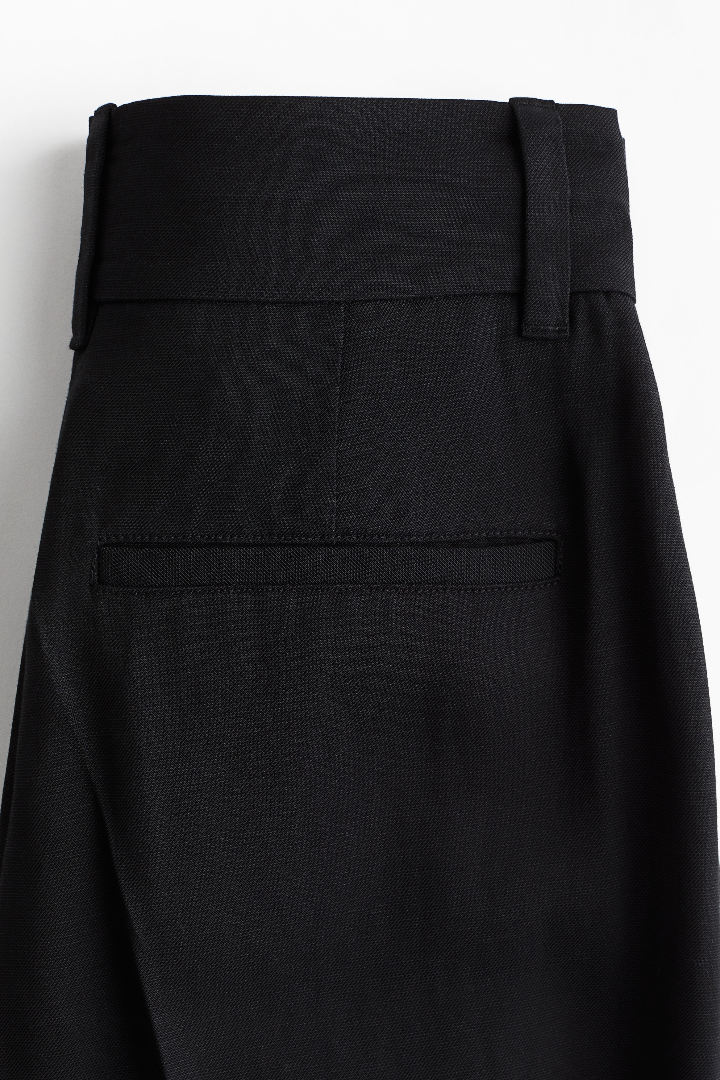 Wide linen-blend trousers
