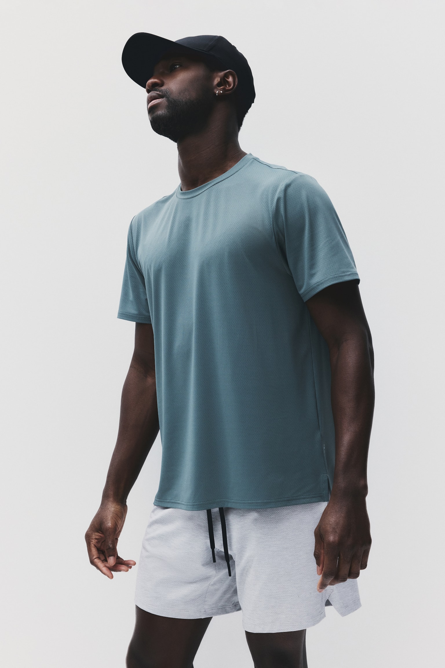 Mesh sports T-shirt with DryMove™ - Teal/Black/Grey marl/Dark blue/Beige/Dark brown/Grey marl/Dark green/Patterned - 3