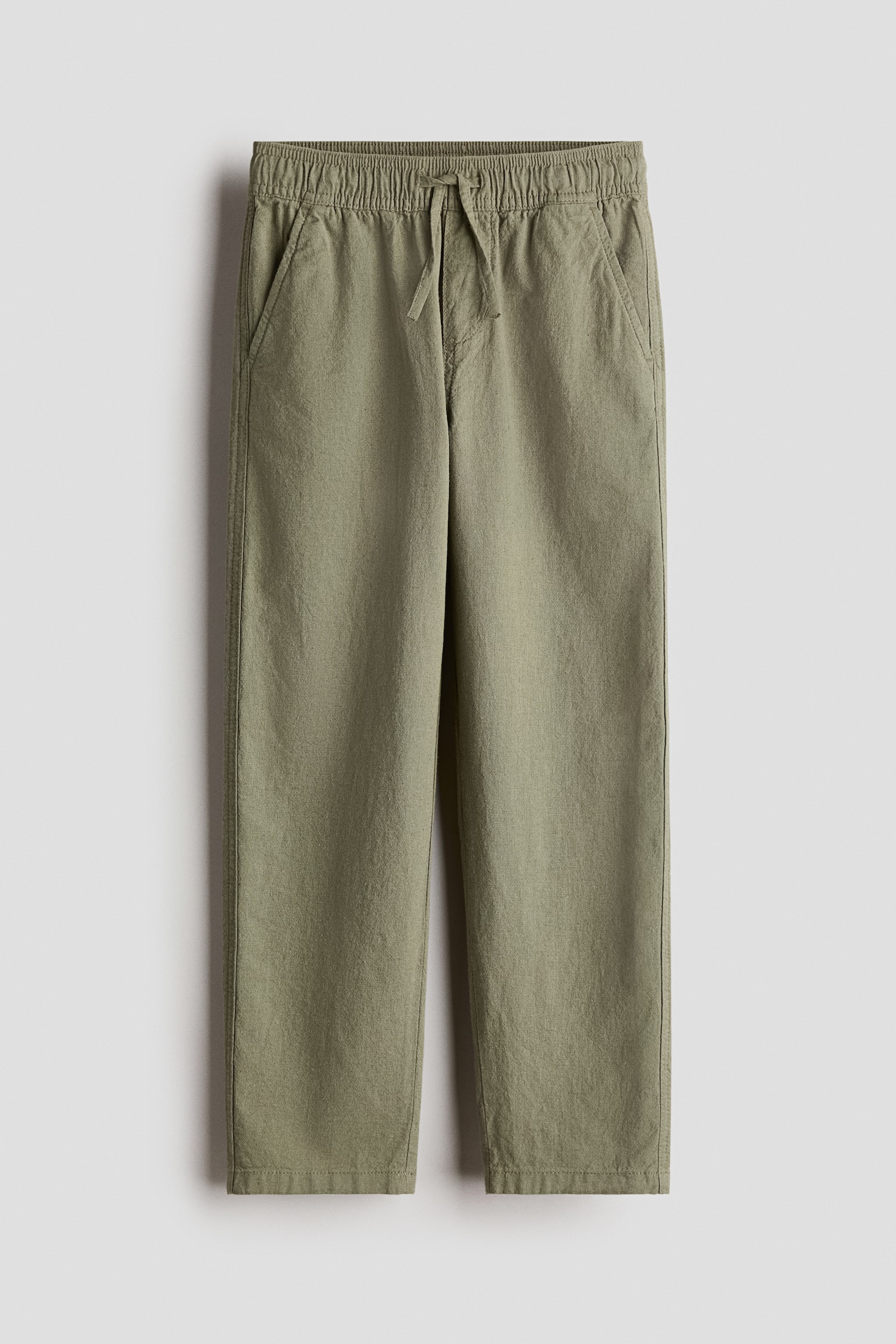 Hose aus Leinenmix - Khakigrün/Marineblau/Hellbeige/Cremefarben/Dunkelgrau - 1