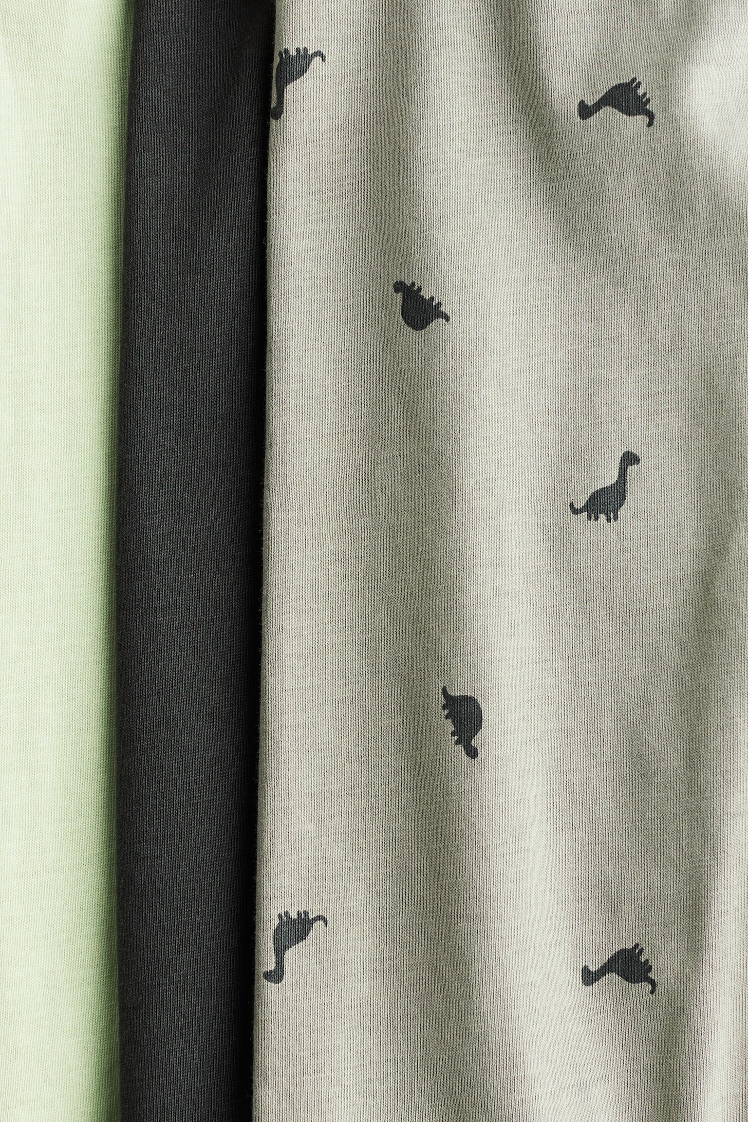 3-pack cotton jersey joggers - Khaki green/Dinosaurs/Brown/Dogs/Light grey/Turquoise - 2