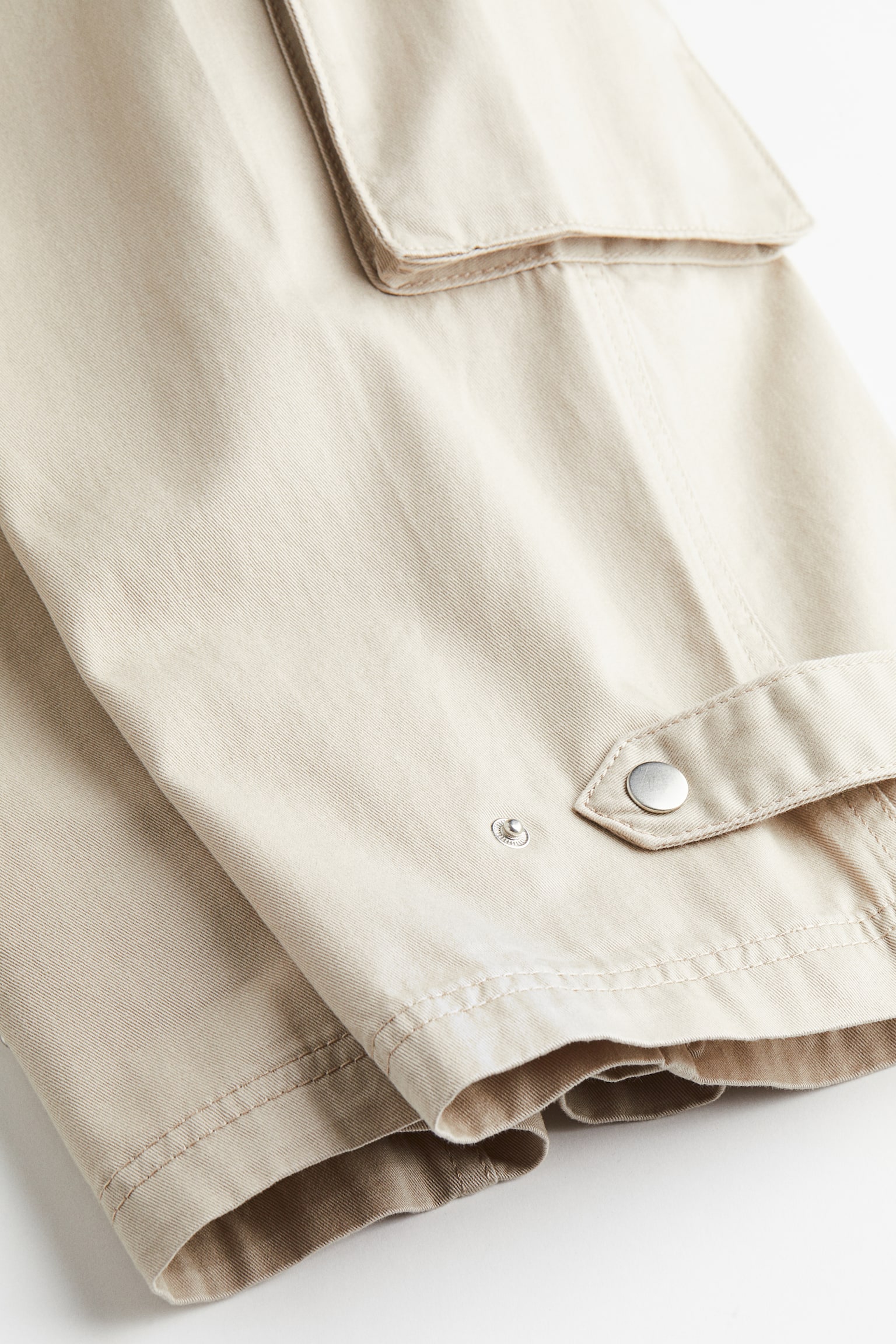 Straight Cargo Pants - Light greige/White/Light beige - 2