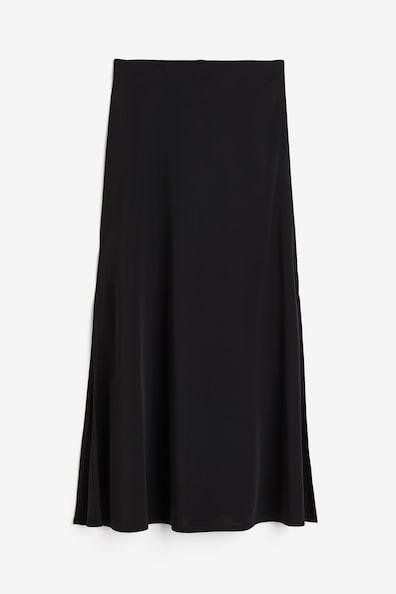 Long jersey skirt - Regular waist - Long - Black - Ladies | H&M GB