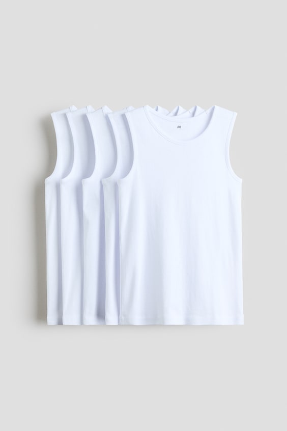 Детские топы H&M 5-Pack Cotton Tank Tops