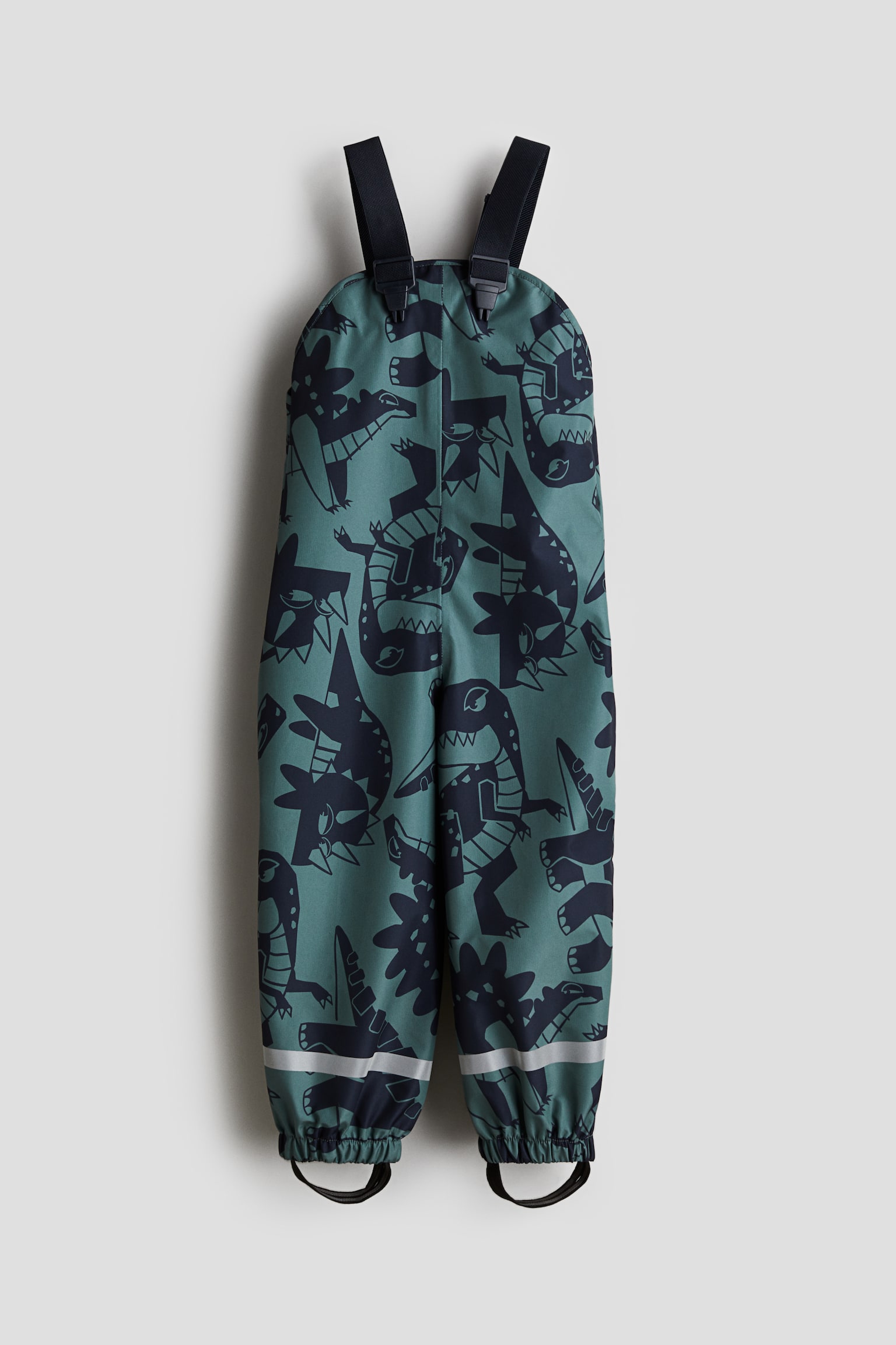 Rain trousers - Green/Dinosaurs/Black - 1