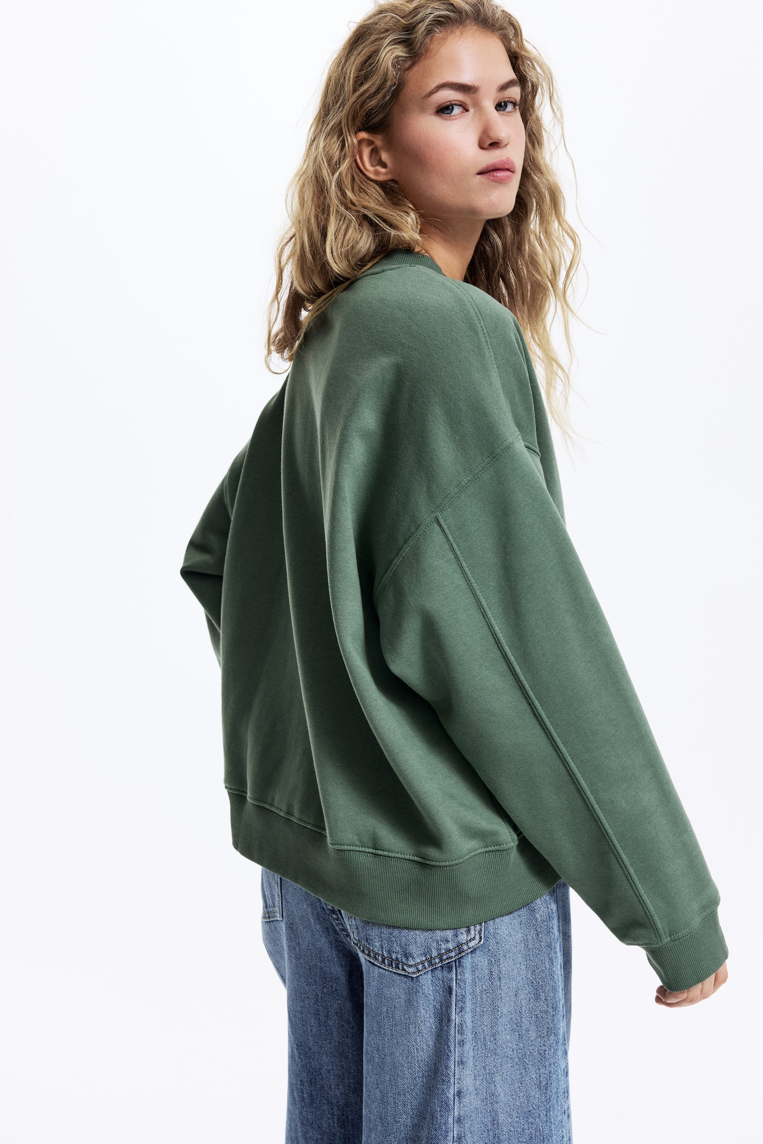 Oversized sweatshirt - Dusty green/Navy blue/47/Dark brown/Light grey/New York - 4