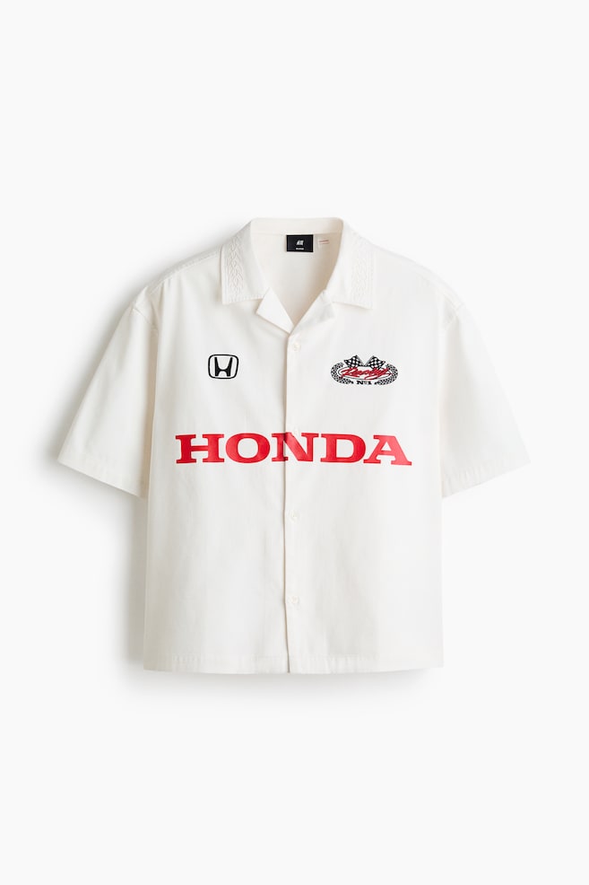 リラックスフィット コットンシャツ - ホワイト／Honda - 1