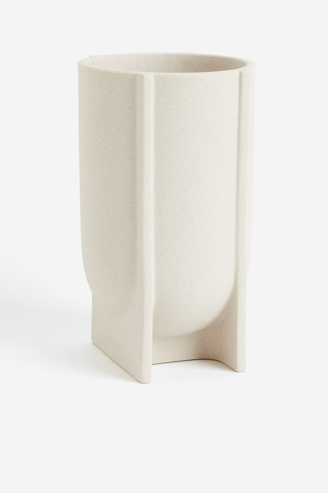 Høj vase i stentøj - Lys beige/Spraglet - 1