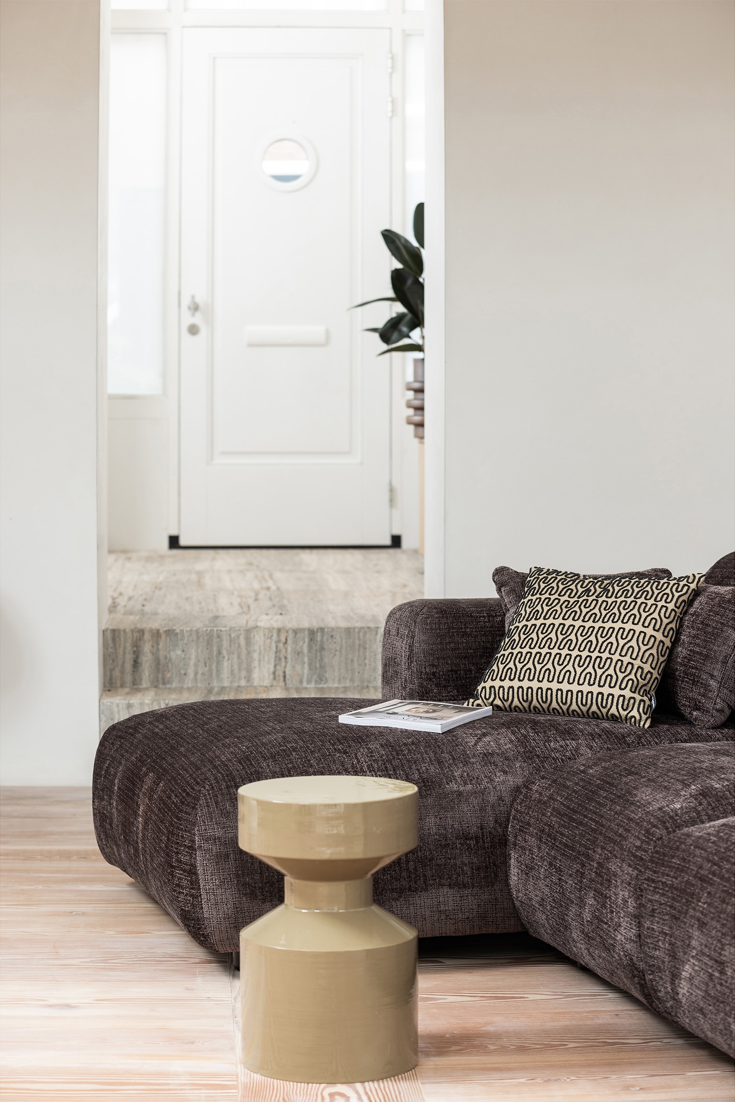 Ferry Beistelltisch - Beige/Gelb/Silber