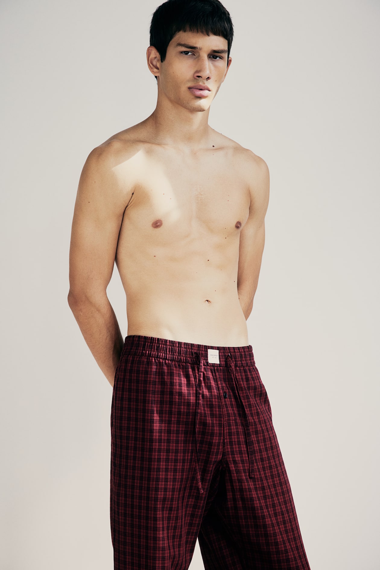 Loungewear Notte Pantaloni Pigiama Uomo In Cotone A Quadri