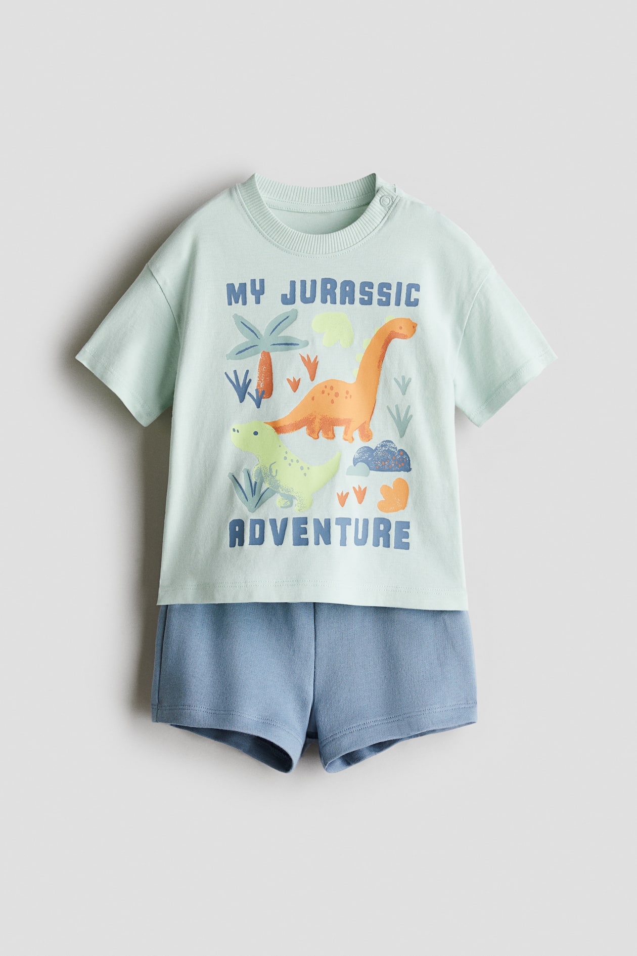 T-shirt Garçon M&S Gris Taille 4 Ans - Motif Dinosaure - Occasion Bon état Avec Petit Trou
