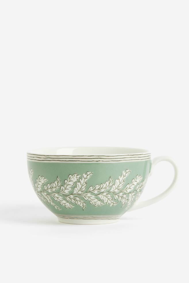 Porcelain cup - Light green/Leaves/White/Take Your Time/Light blue/Floral - 1