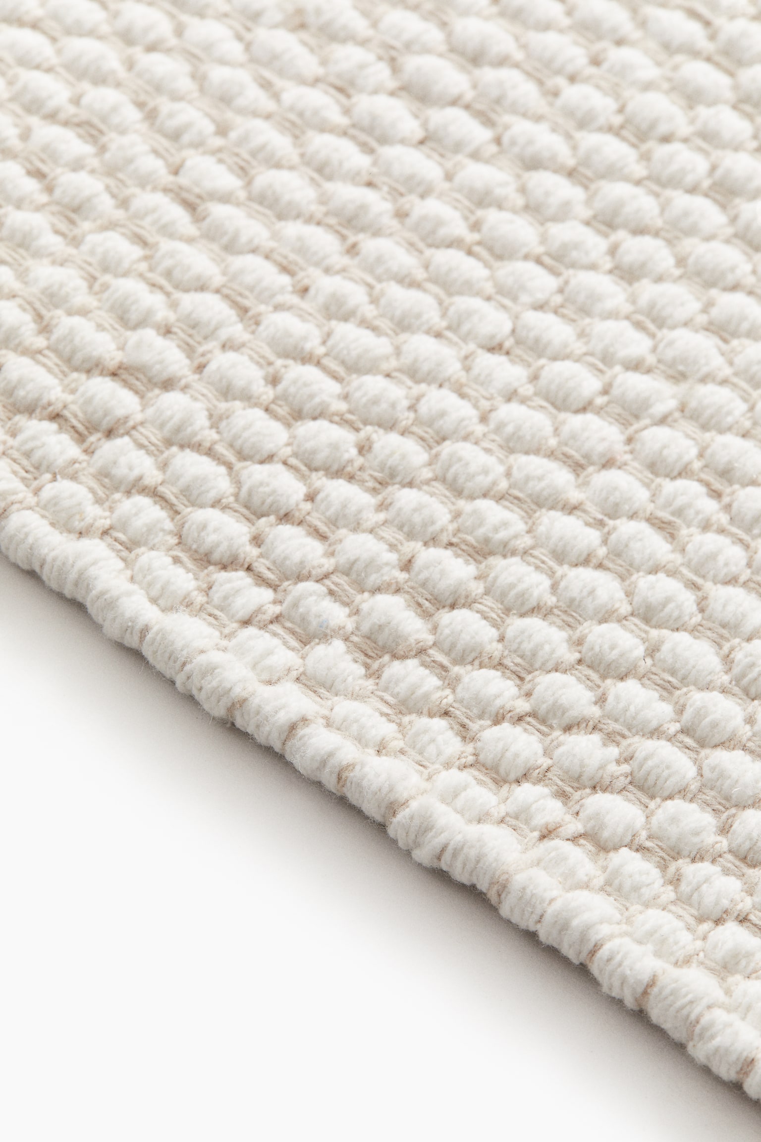 Textured cotton rug - White/Natural white/Beige - 5