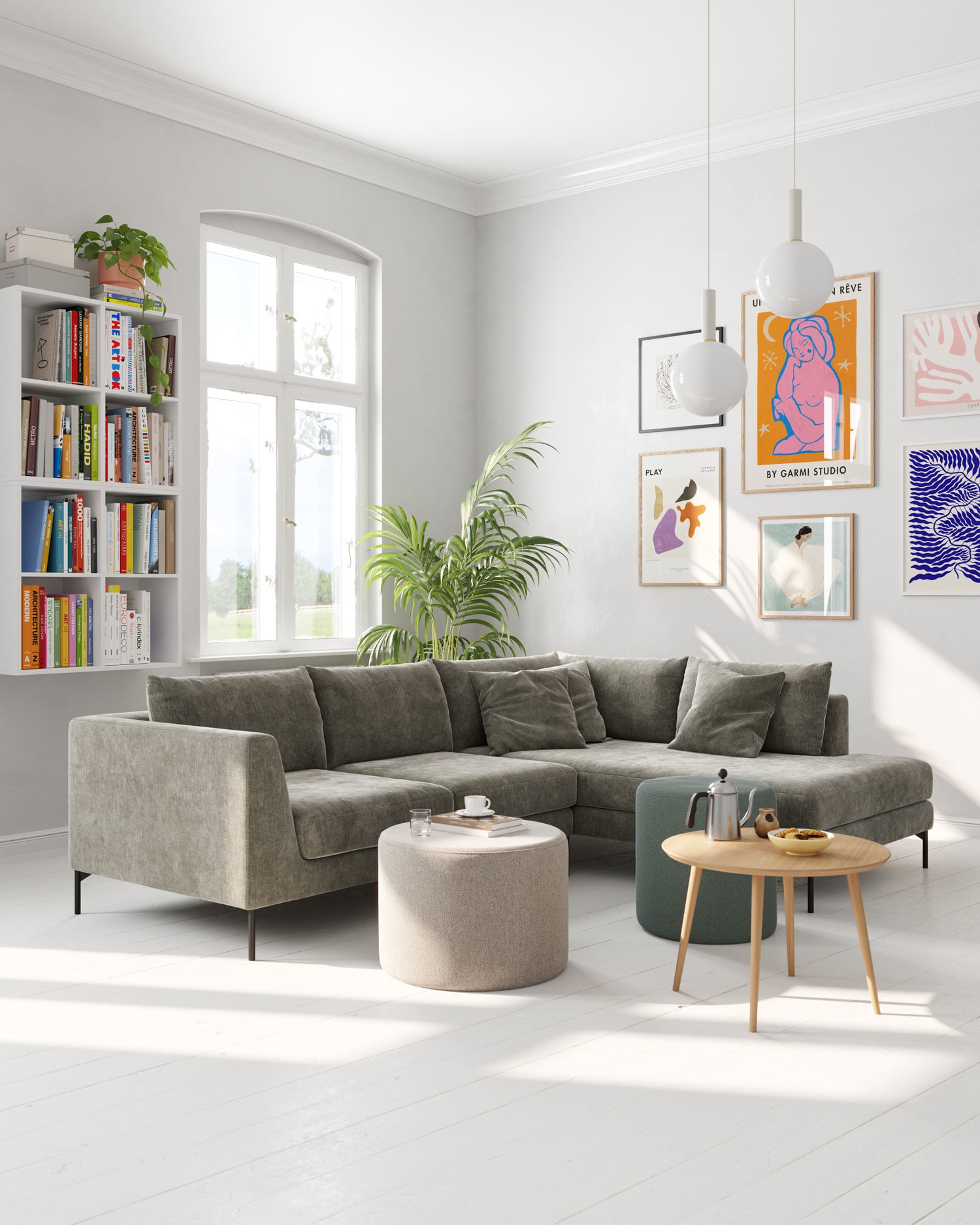 Noa Hoekbank Rechts - Planet Grey Green