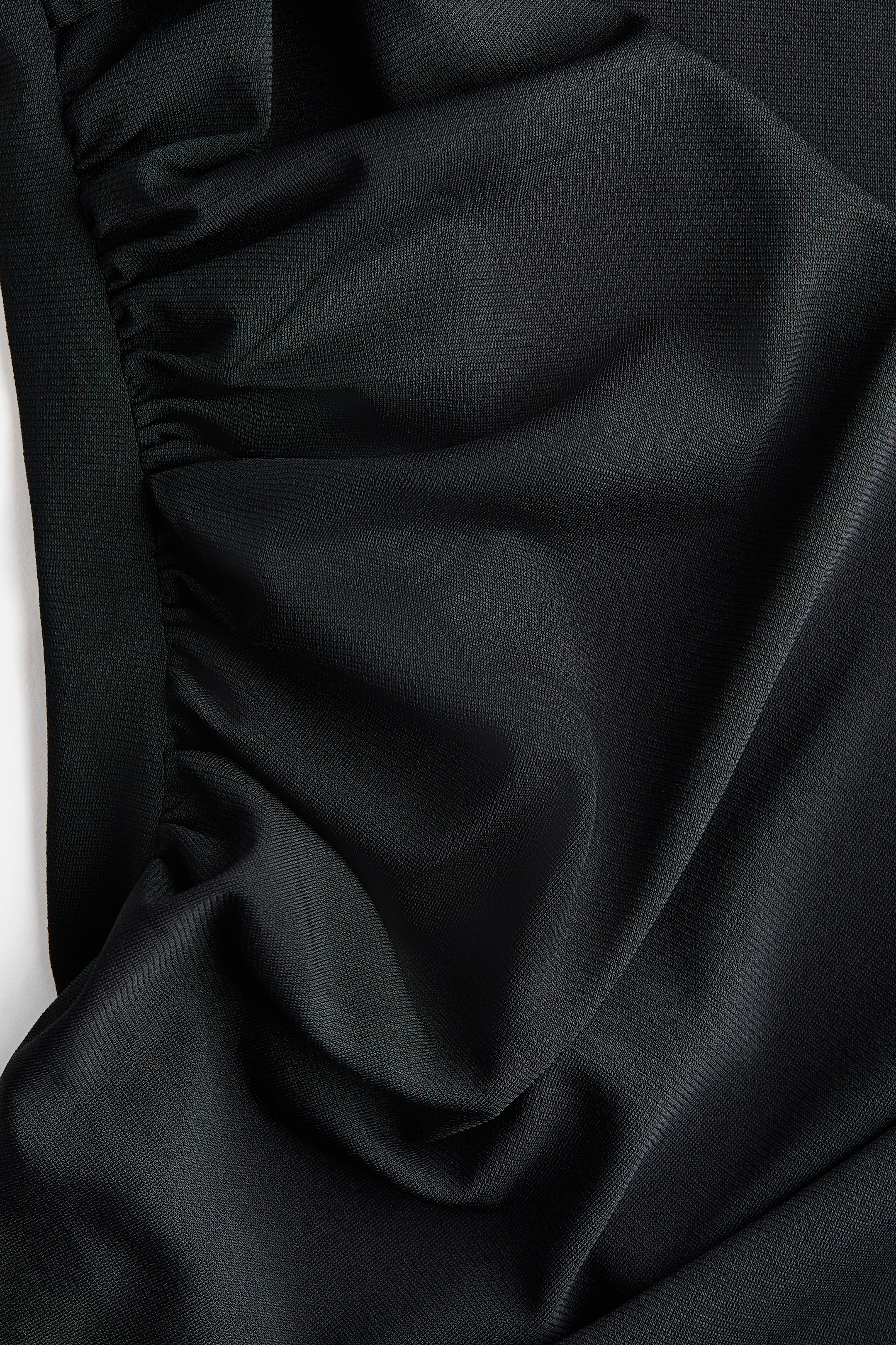 View larger image: Gathered Top - Black | H&M CA 6