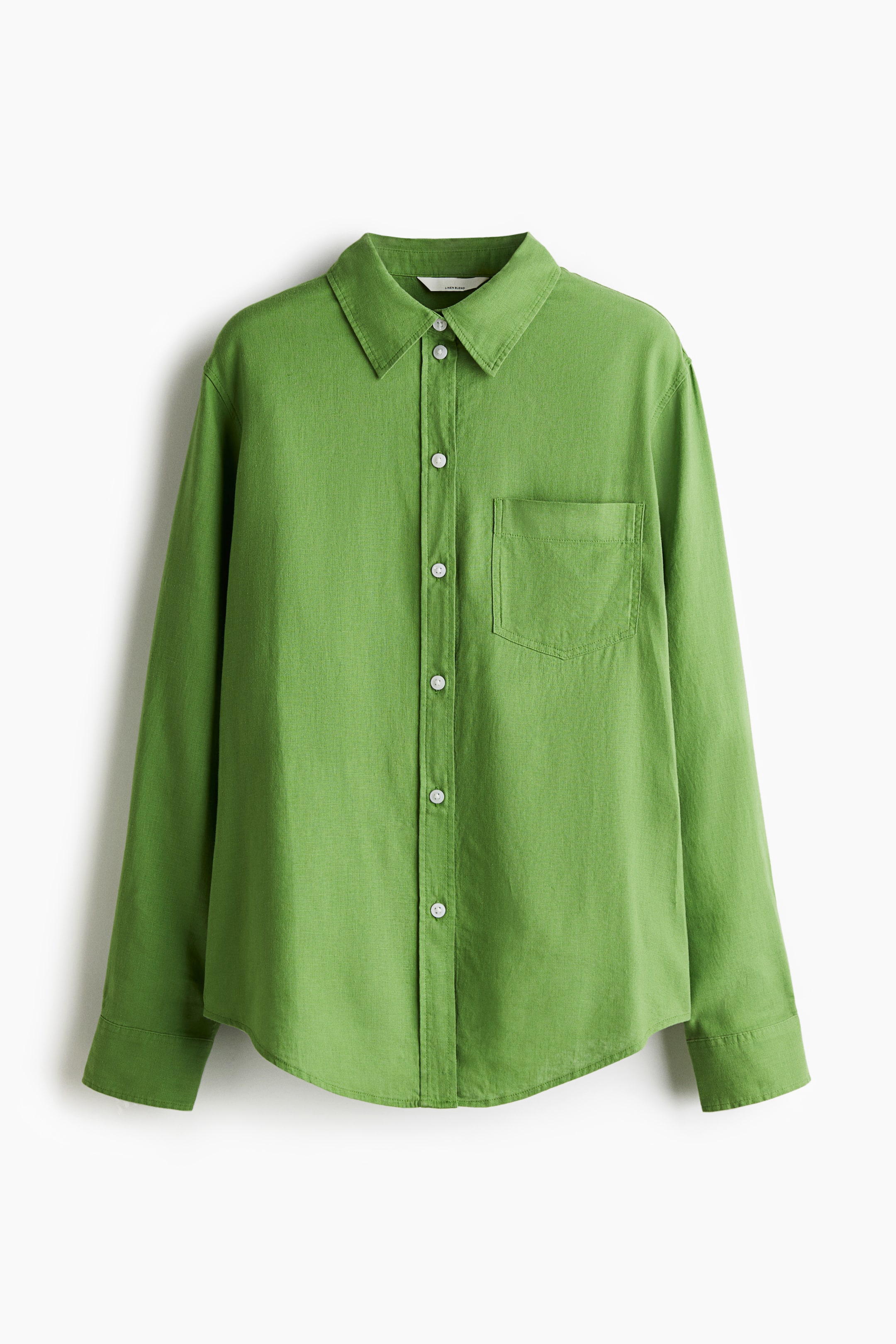 Visualizza immagine più grande: Camicia in misto lino - Verde - DONNA | H&M IT 1