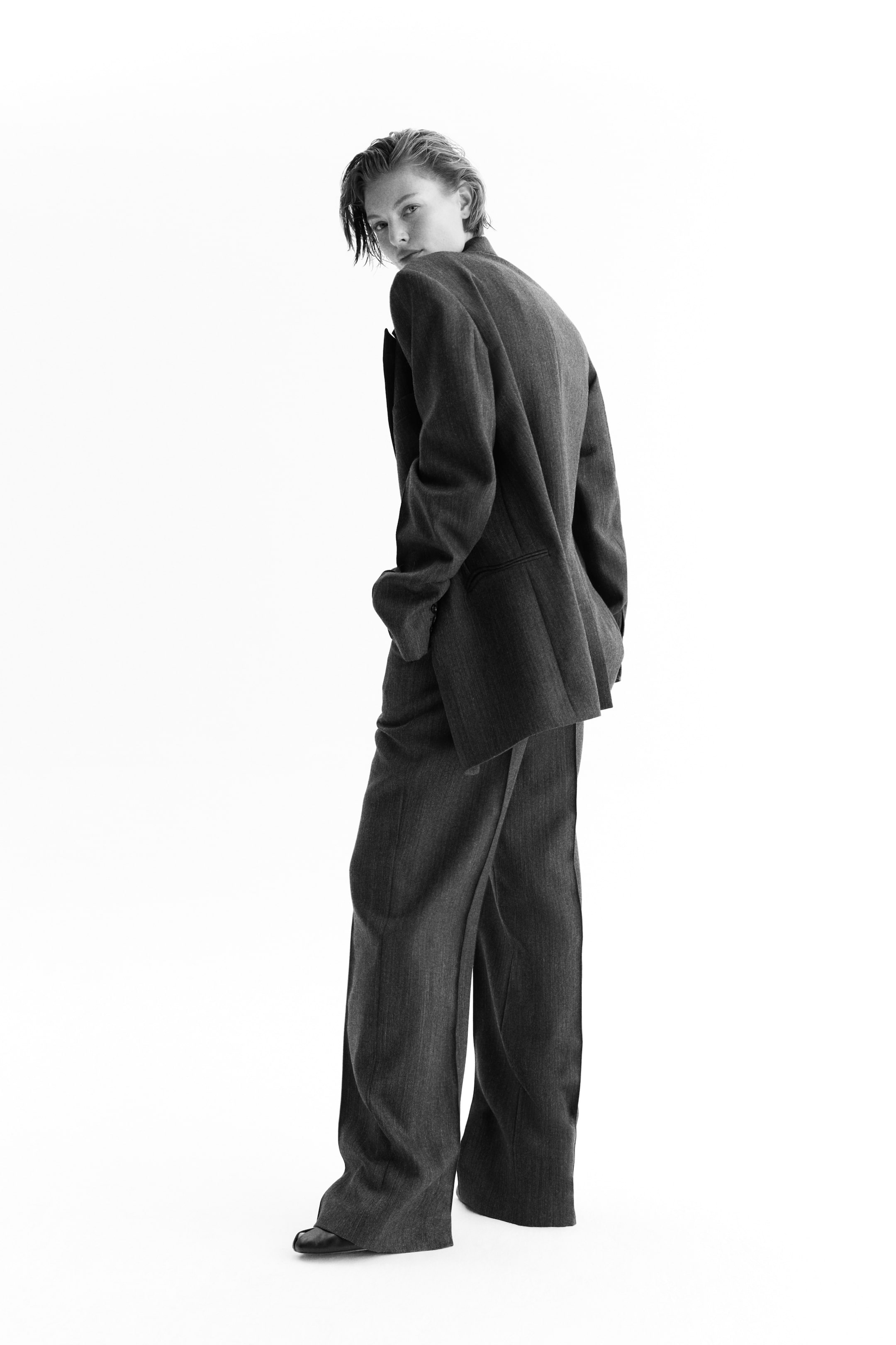 View larger image: Tailored wool trousers - Dark grey - Ladies | H&M 1