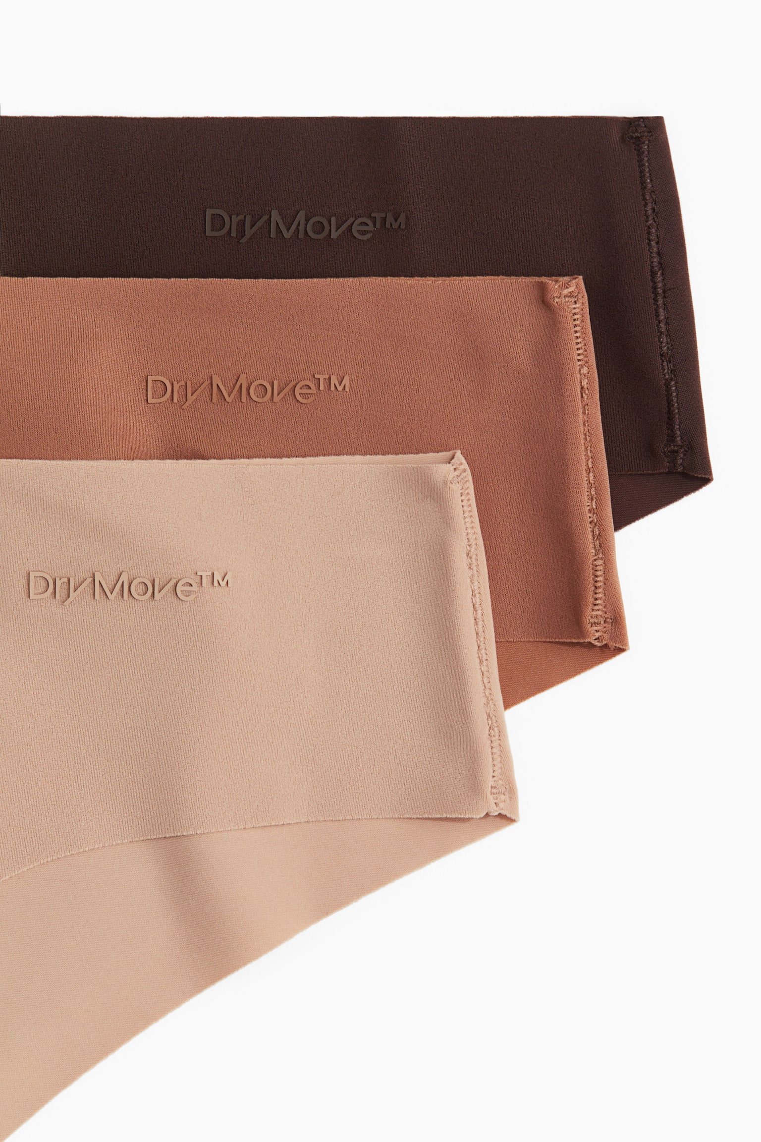 3-pack sports Brazilian briefs in DryMove™ - Beige/Light brown/Dark brown/Black/Powder pink/Beige/Dark beige - 2