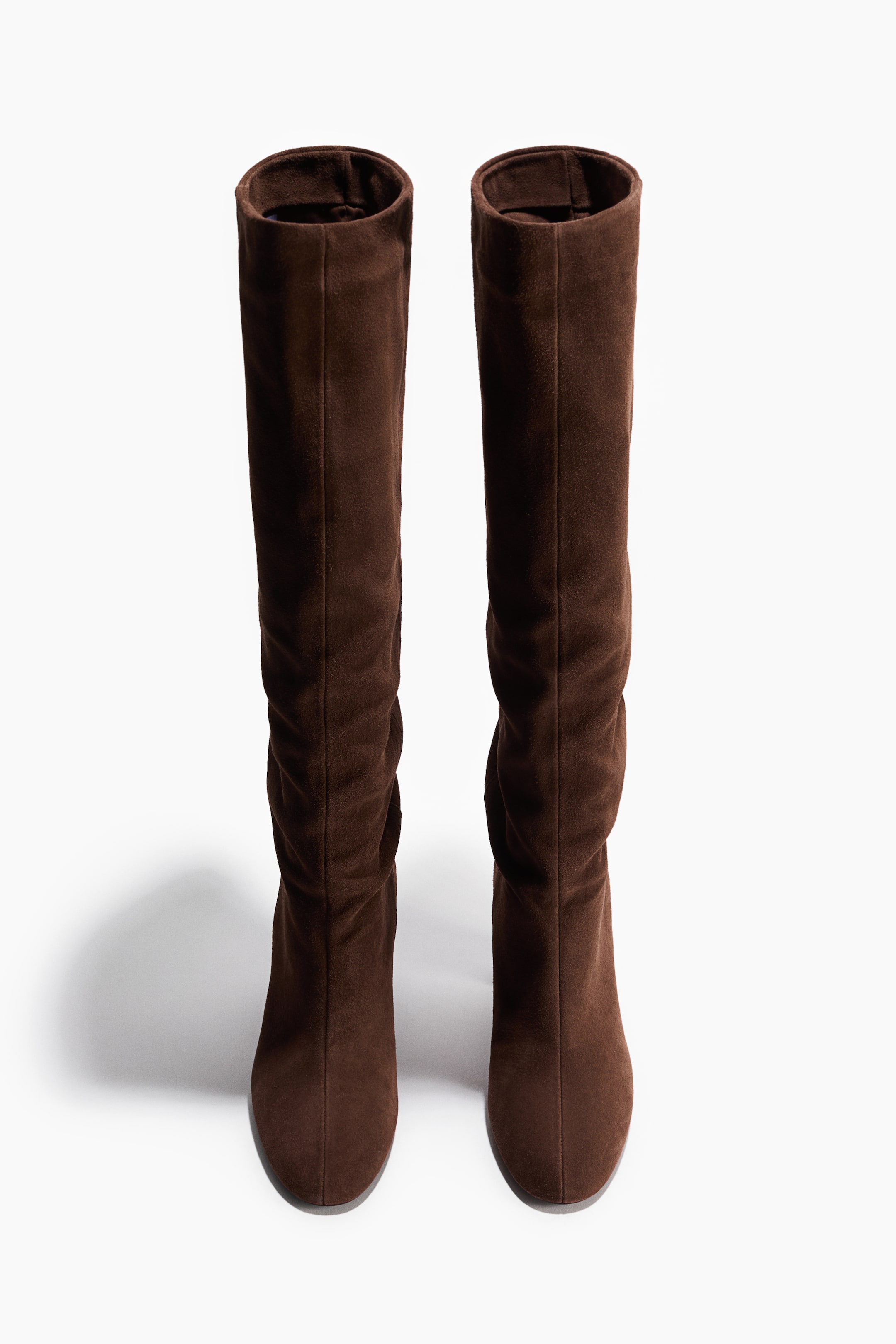 Knee-High Split Suede Boots