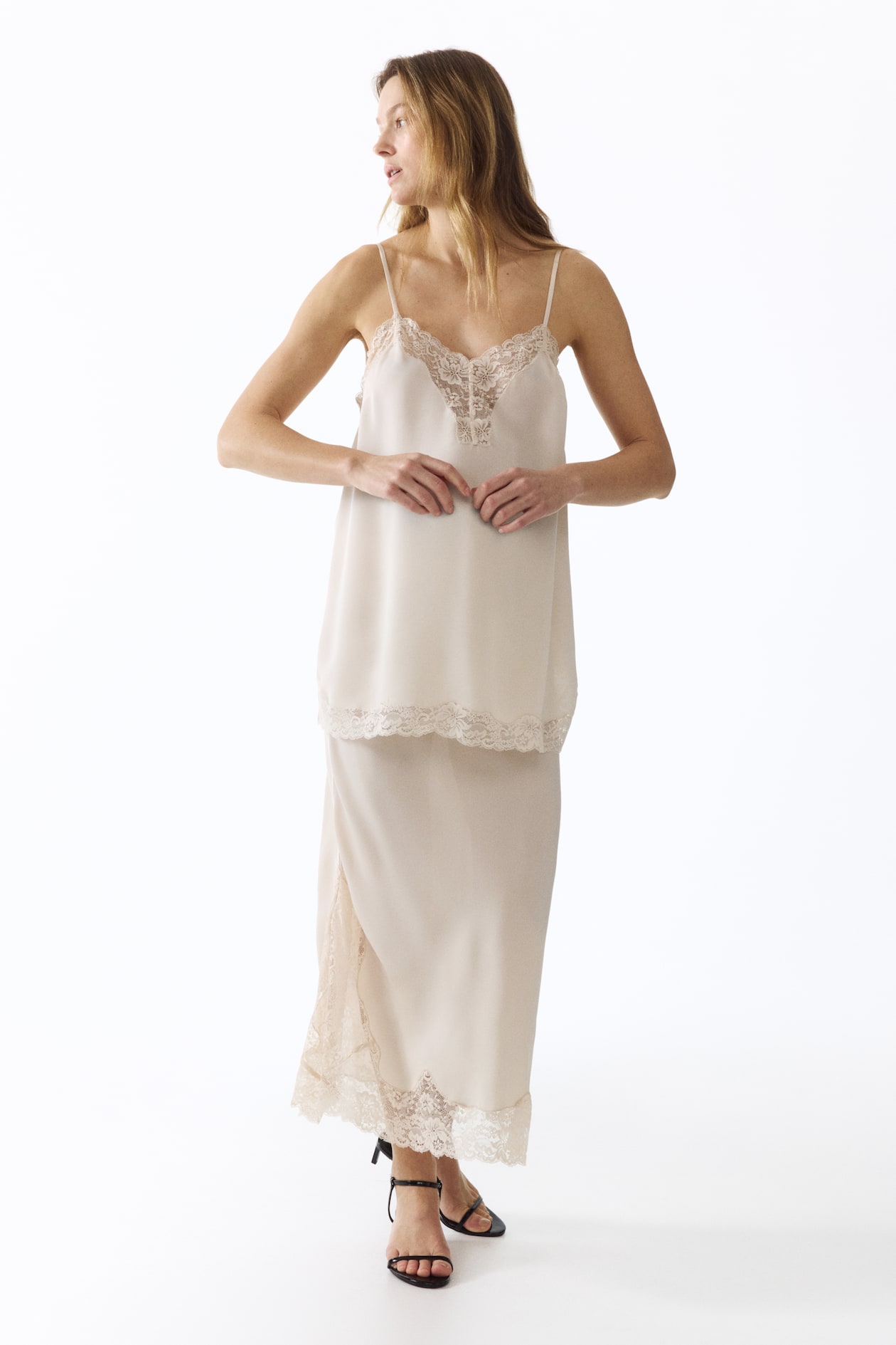 MAMA Lace-Trimmed Camisole Top - image 4
