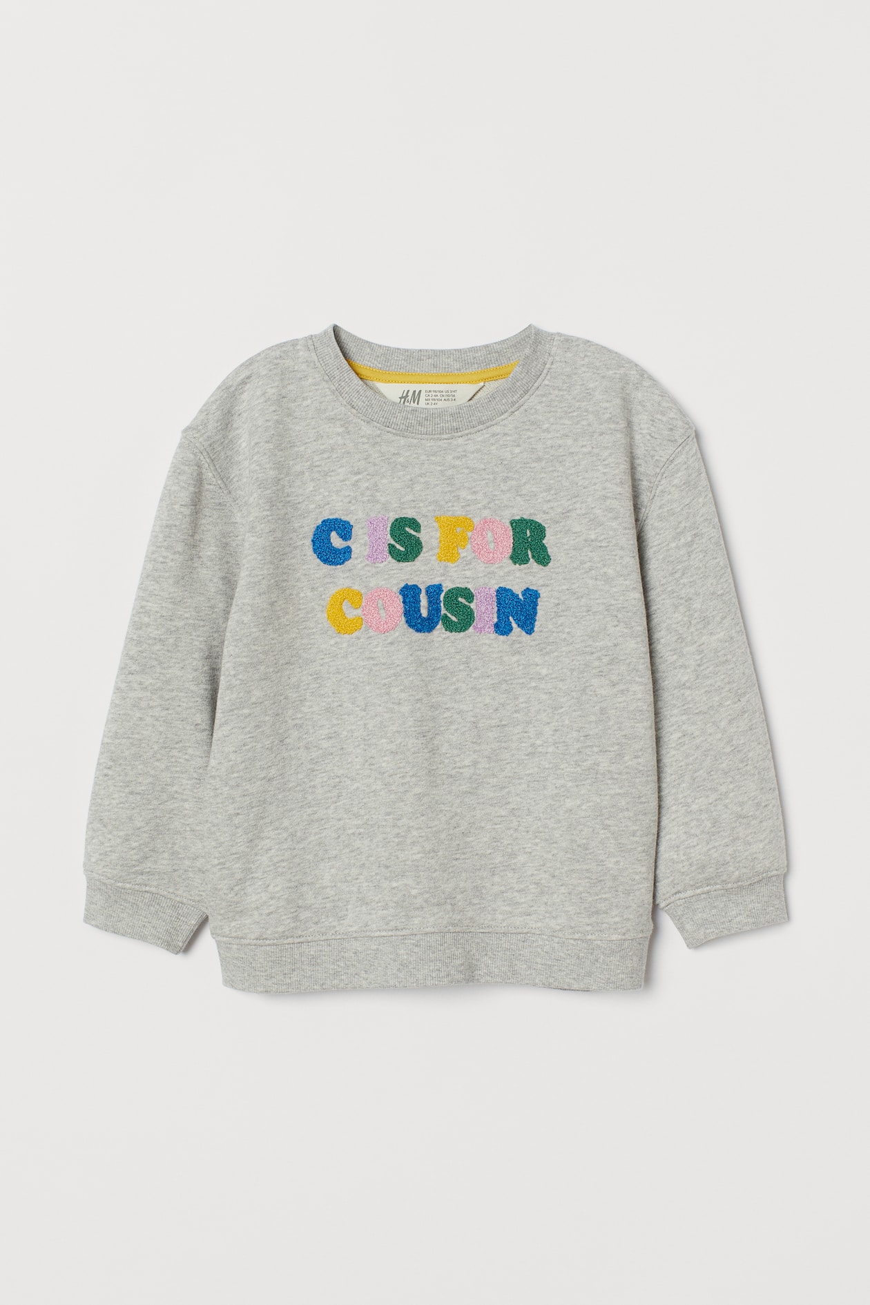 Sibling Sweatshirt - Crew-neck - Long sleeve - Light gray melange ...