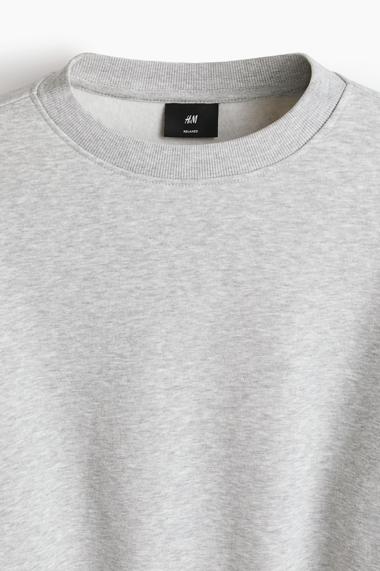 Loose Fit Sweatshirt Grey marl Men H&M IN
