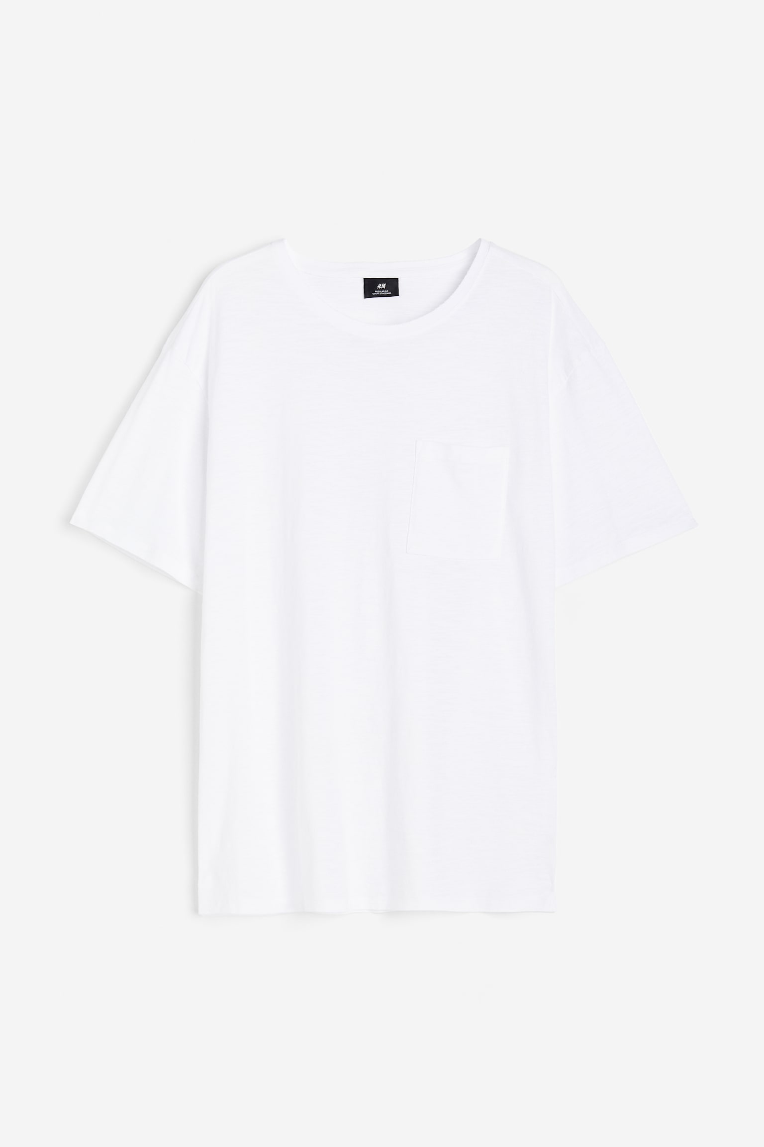 Regular Fit Pocket-detail T-shirt - White/Beige marl/Dark grey marl - 1