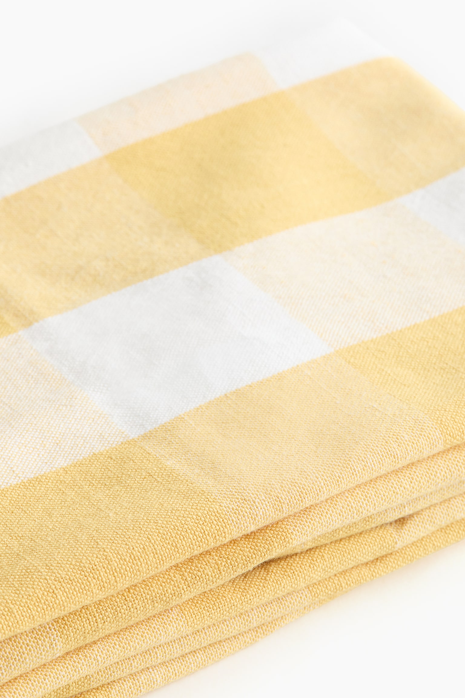 2-pak viskestykke i hørblanding - Gul/Ginghamtern/Gul/Stribet/Olivengrøn/Ginghamtern/Terrakotta/Ginghamtern/Beige/Ginghamtern/Terrakotta/Stribet - 4