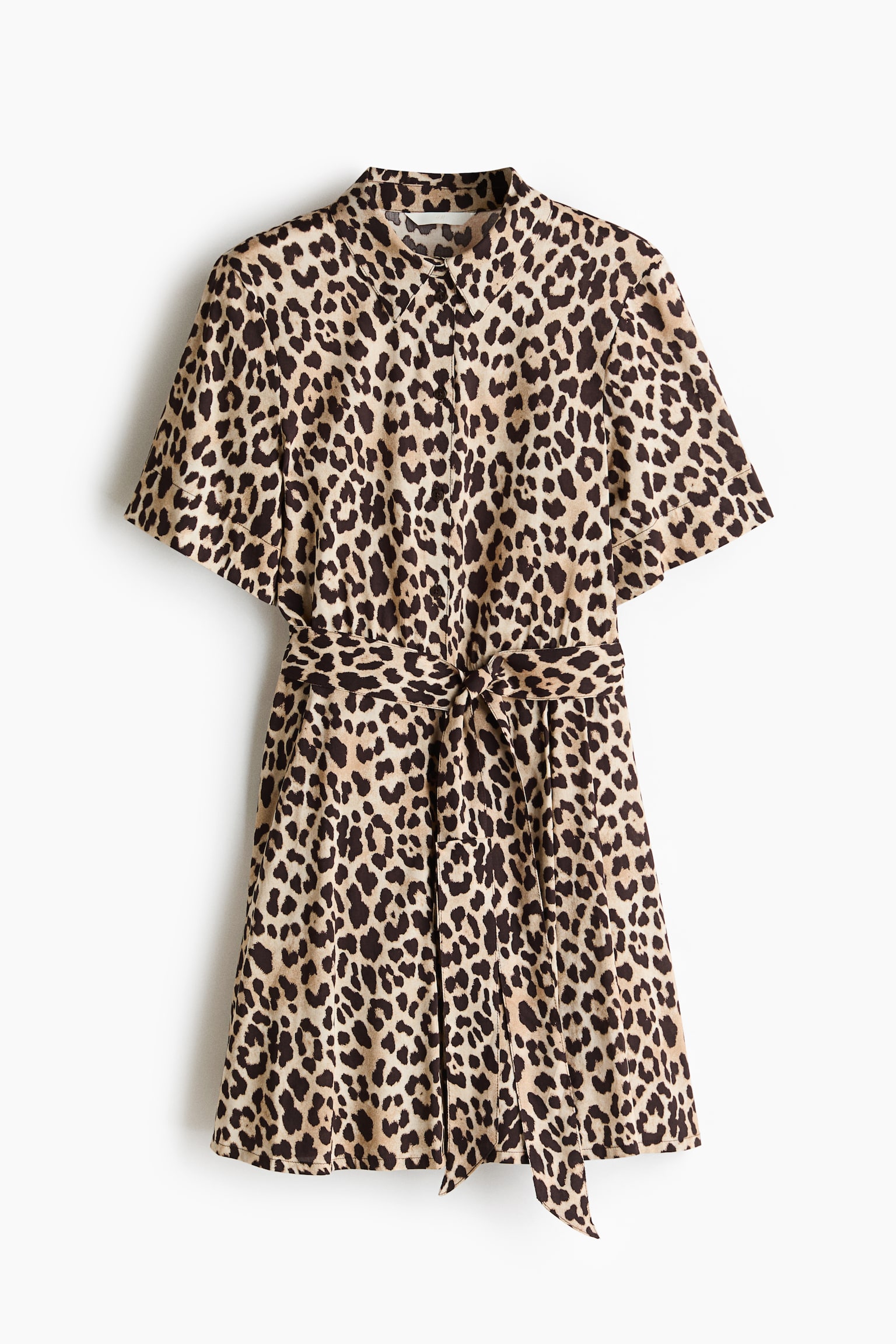 Tie-belt shirt dress - 1