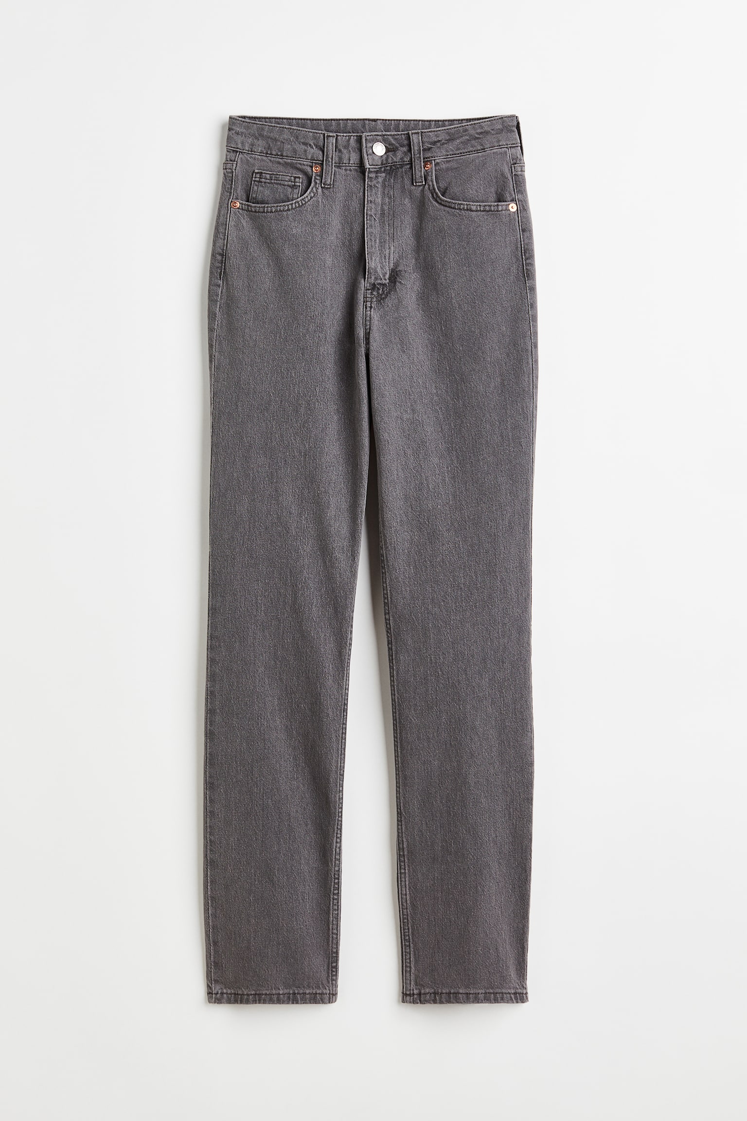 Vintage Straight High Jeans - Dark grey/Black