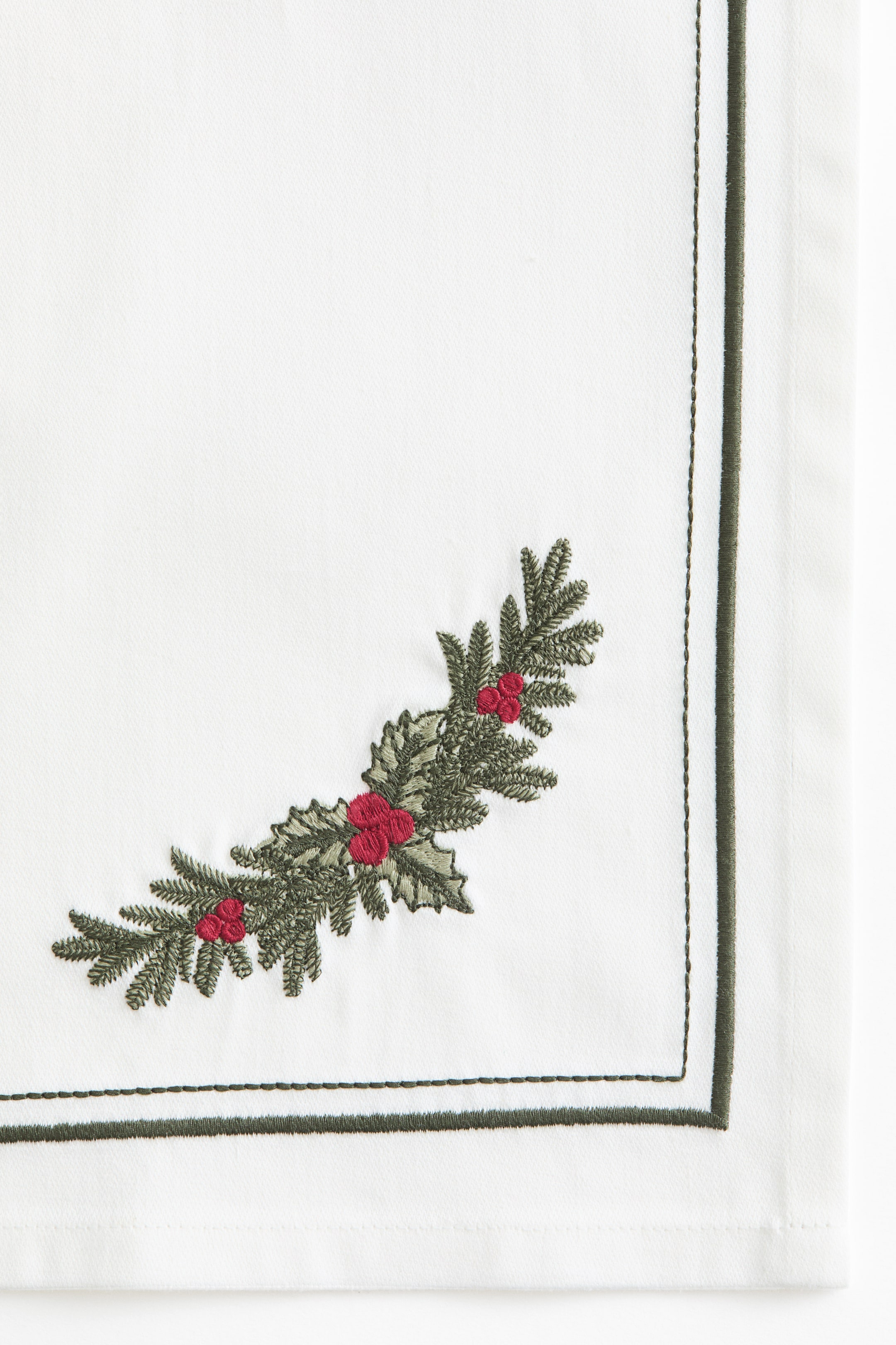 Embroidered Sateen Table Runner