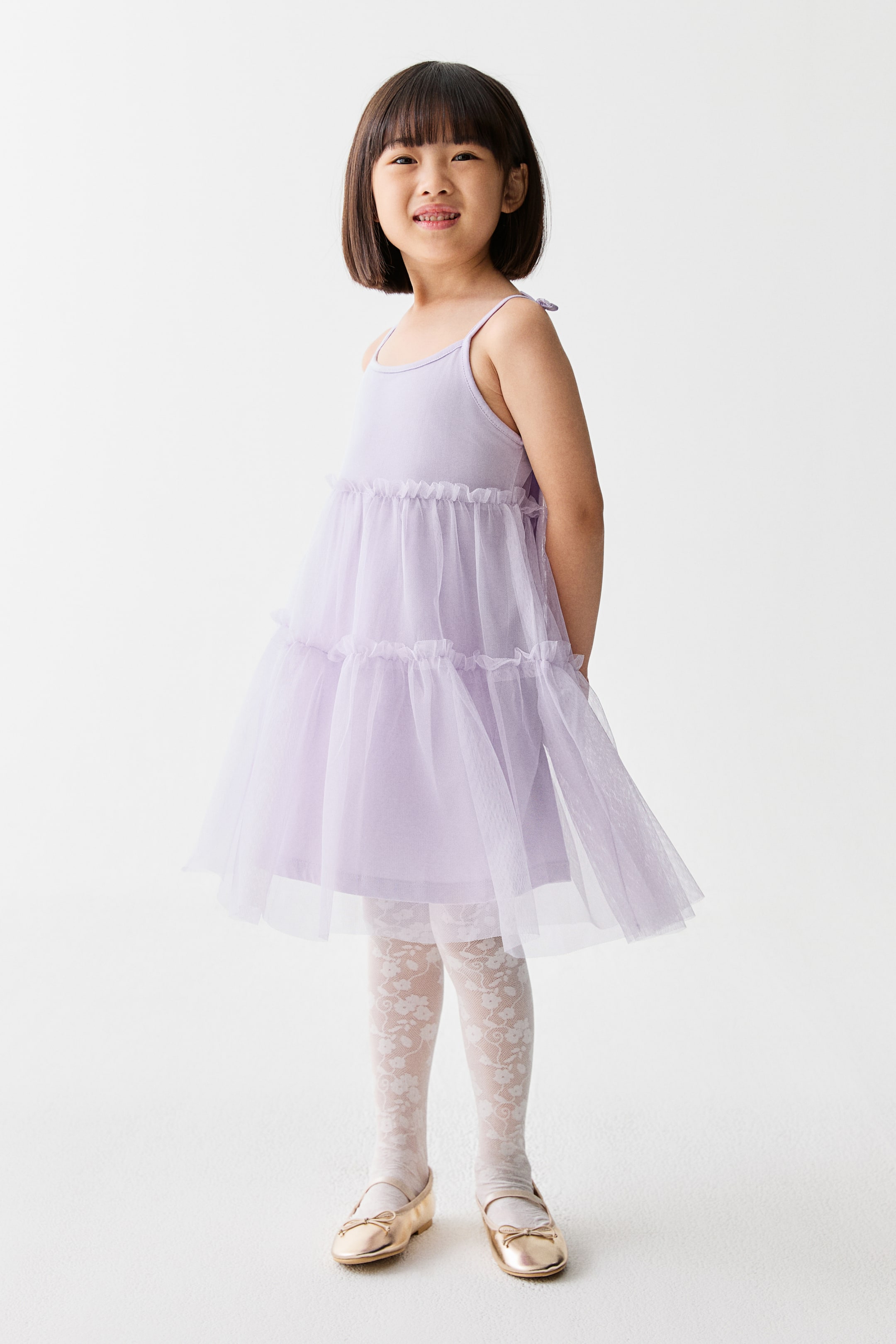 View larger image: Tulle-skirt dress - Light purple - Kids | H&M MY 2