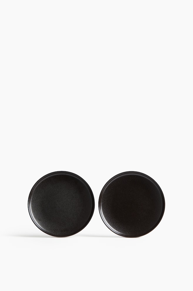 2-Pack Reactive-Glaze Starter Plates - Black/Light beige/Beige - 1