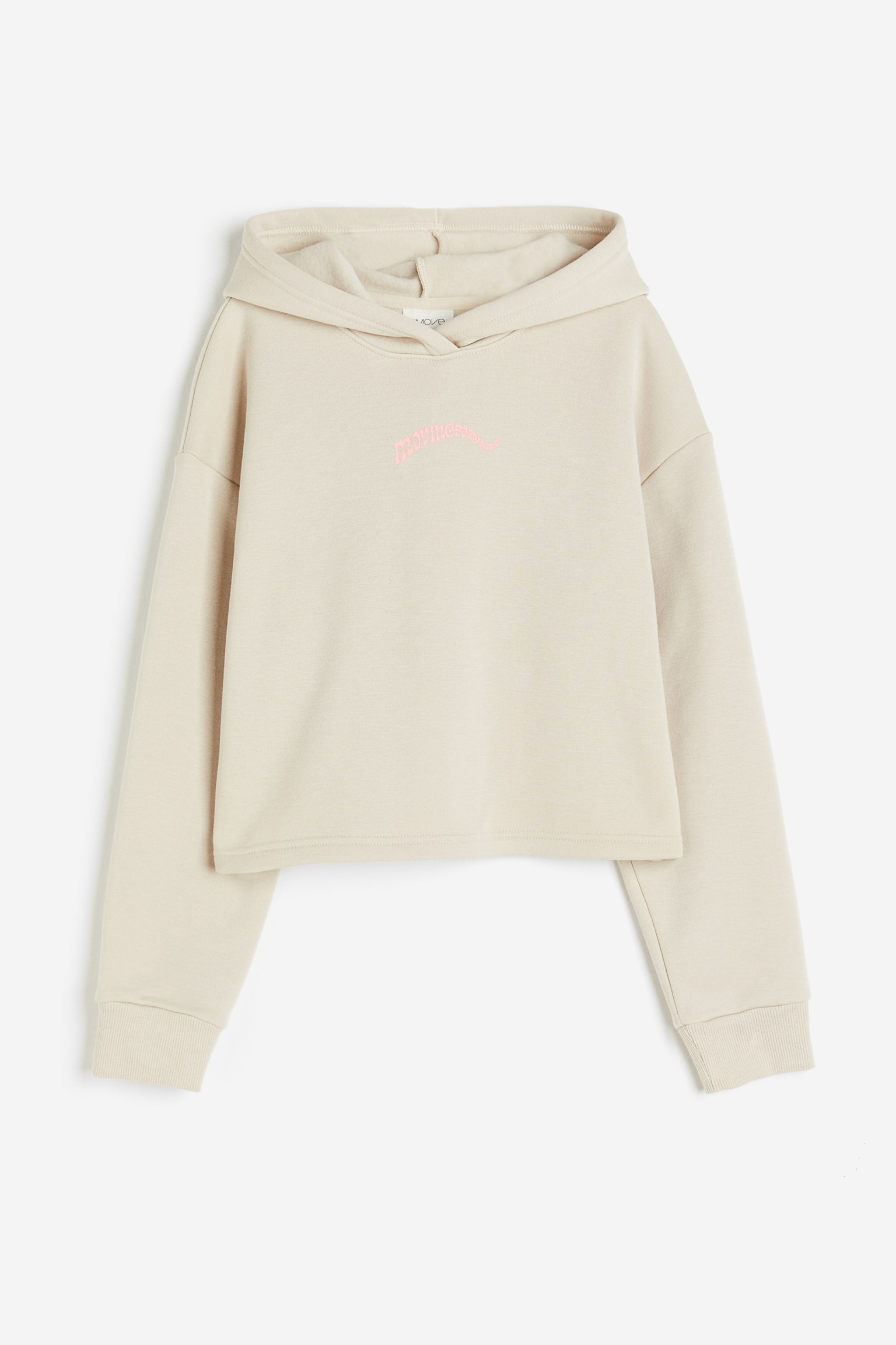 Activewear Hoodie In DryMove™ - Light beige/Moving Forward - 1