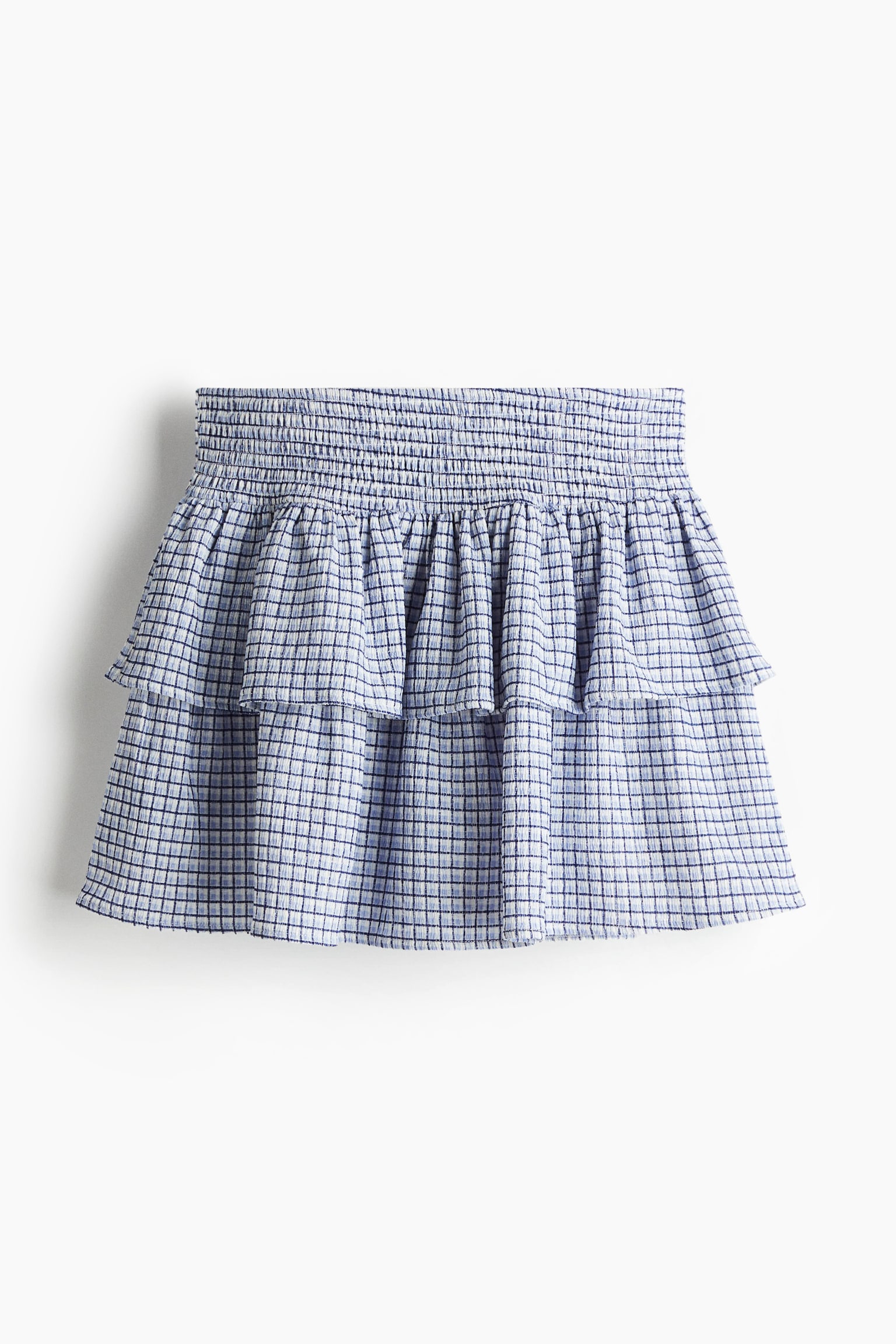 Tiered skort - Blue/Checked/Light yellow/Dark grey/Floral/White - 1