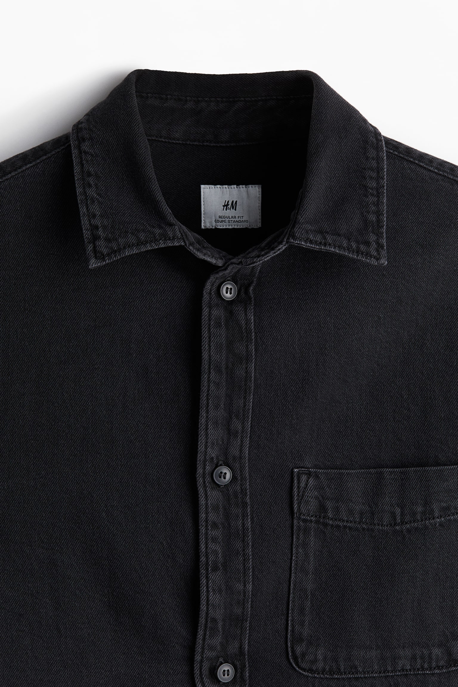 Regular Fit Denim shirt - Black/Blue - 4