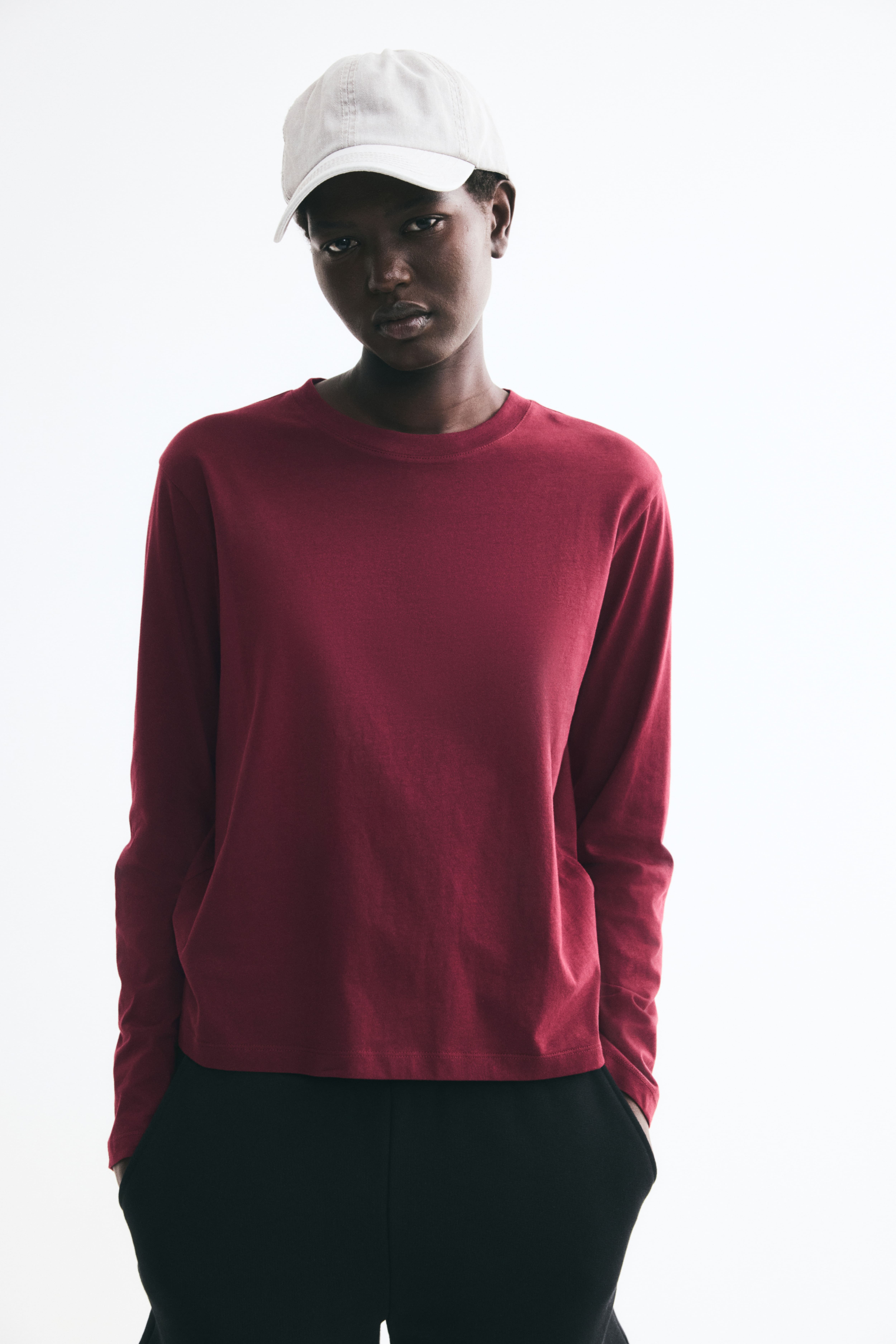 Long-Sleeved Cotton Top