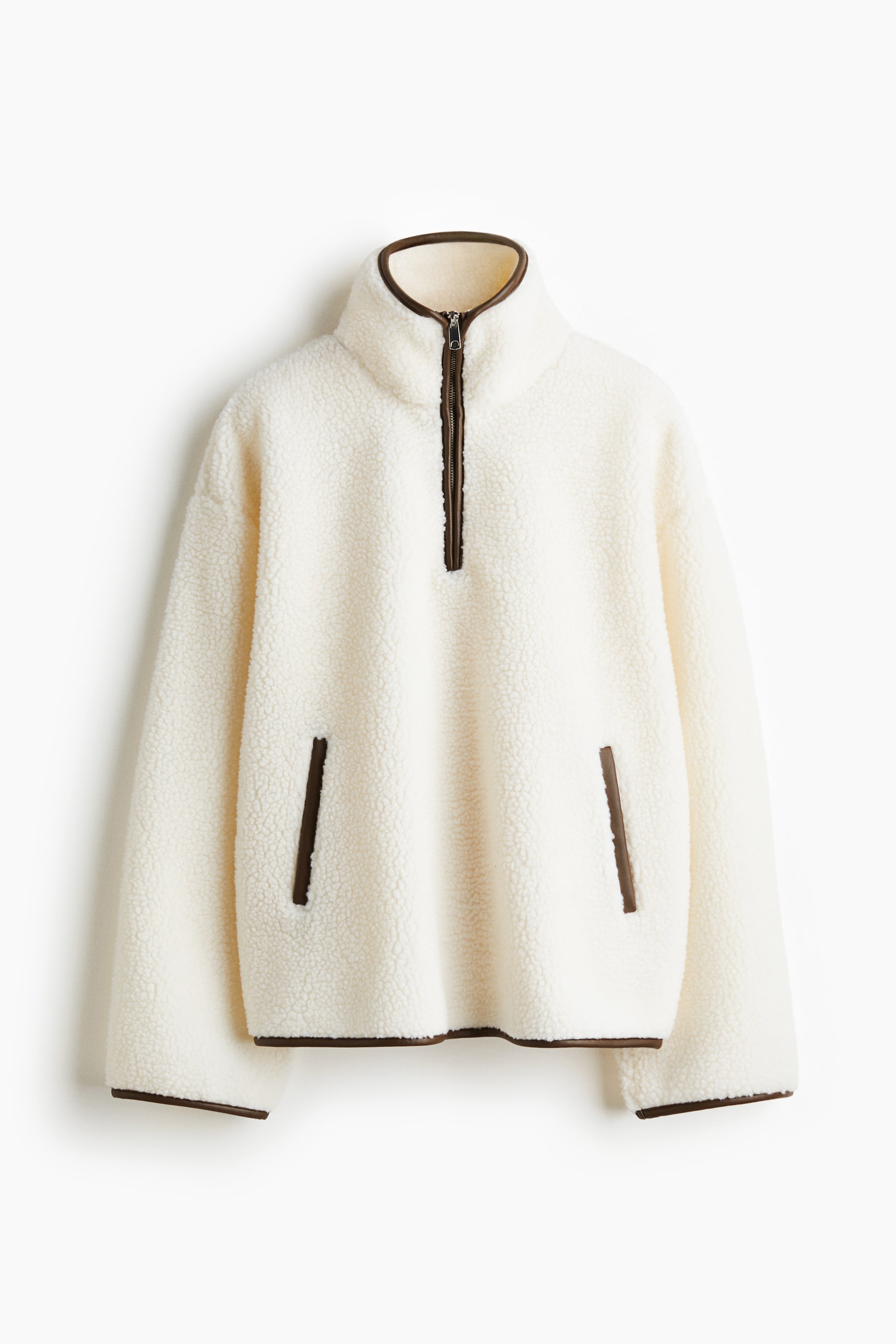 Grotere afbeelding bekijken: Teddy ziptop-sweater - Roomwit - DAMES | H&M NL 5