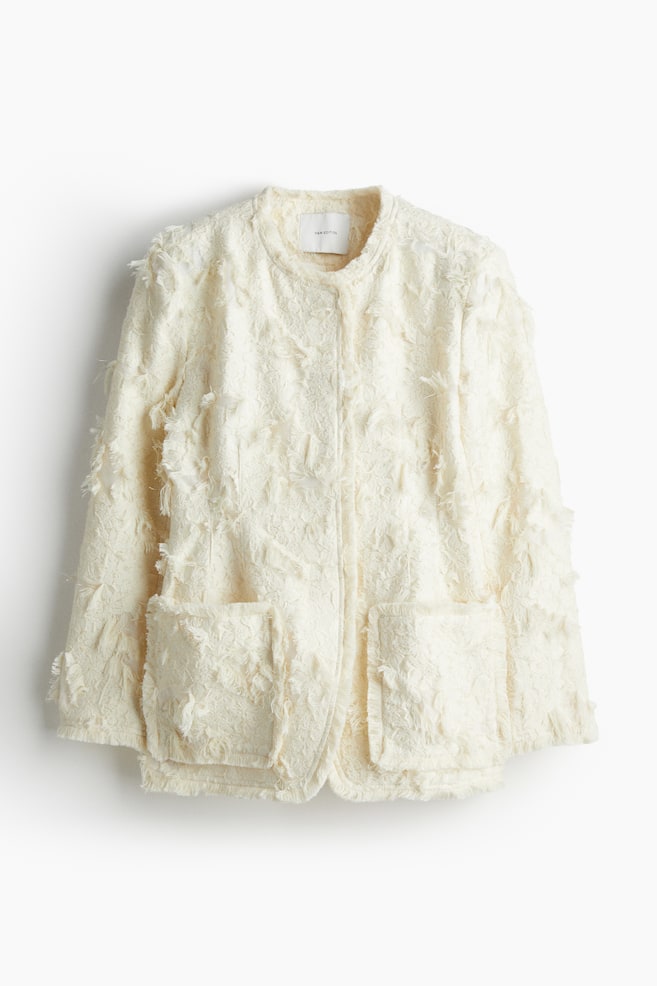 Fringed jacket - Cream - 1