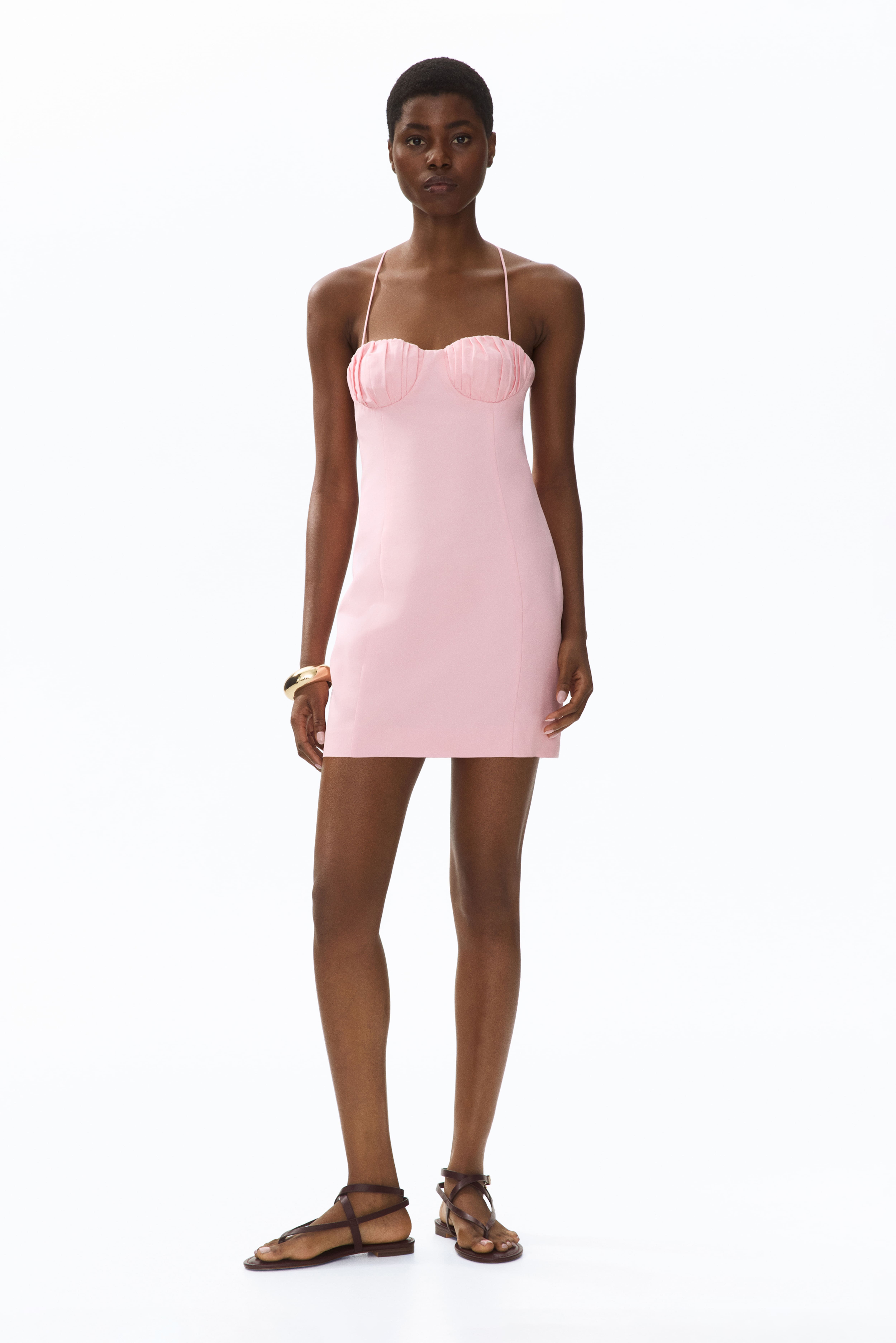 Linen-Blend Strappy Dress