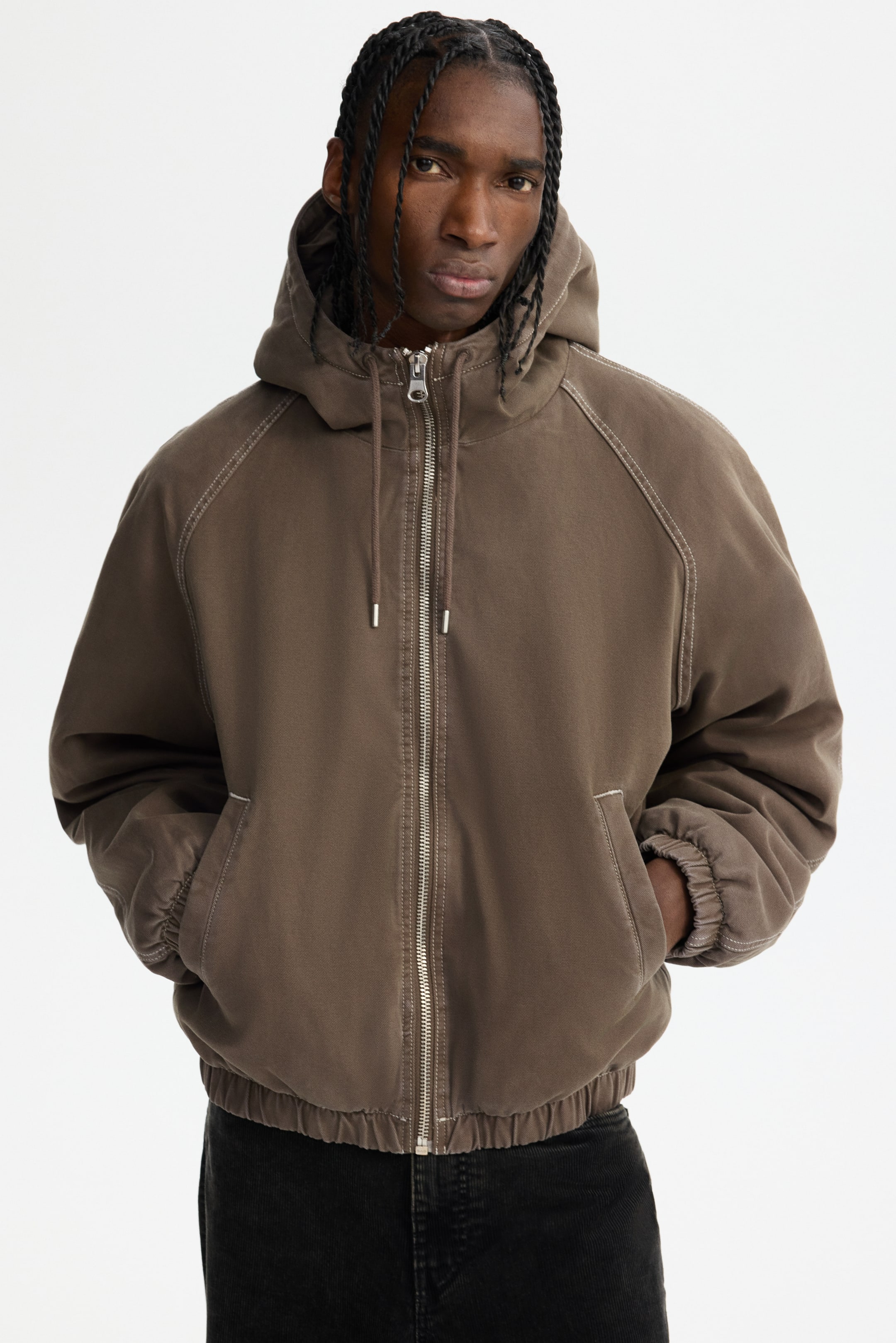 Ver imagen más grande: Padded canvas jacket - Dark mole - HOMBRE | H&M ES 3