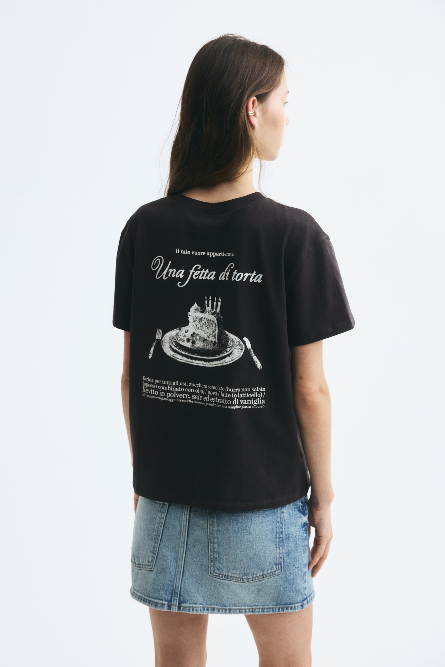 Женская футболка H&M Printed, цвет: Угольный серый — фото 4