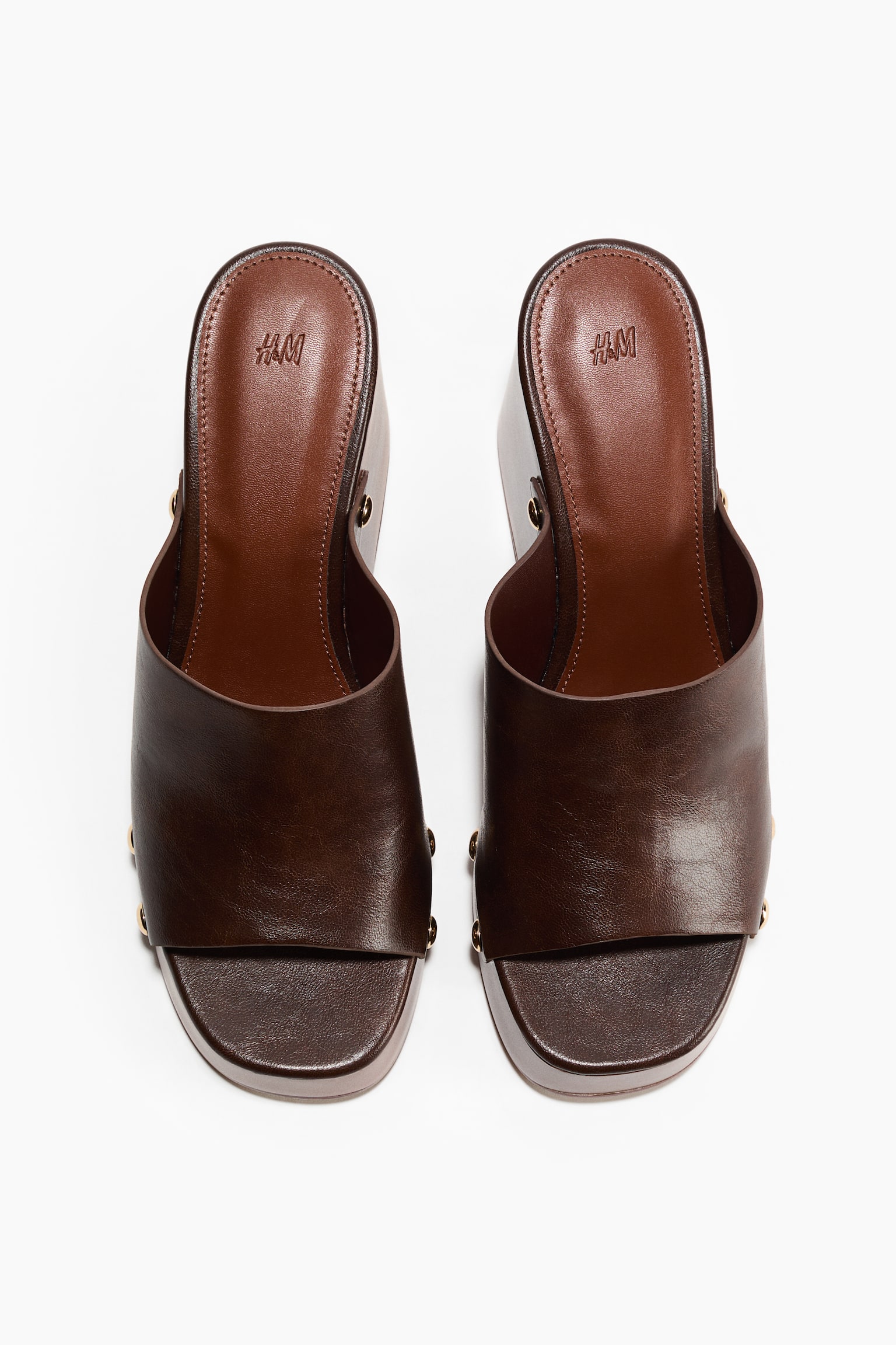 Wedge-heeled sandals - Dark brown - 3