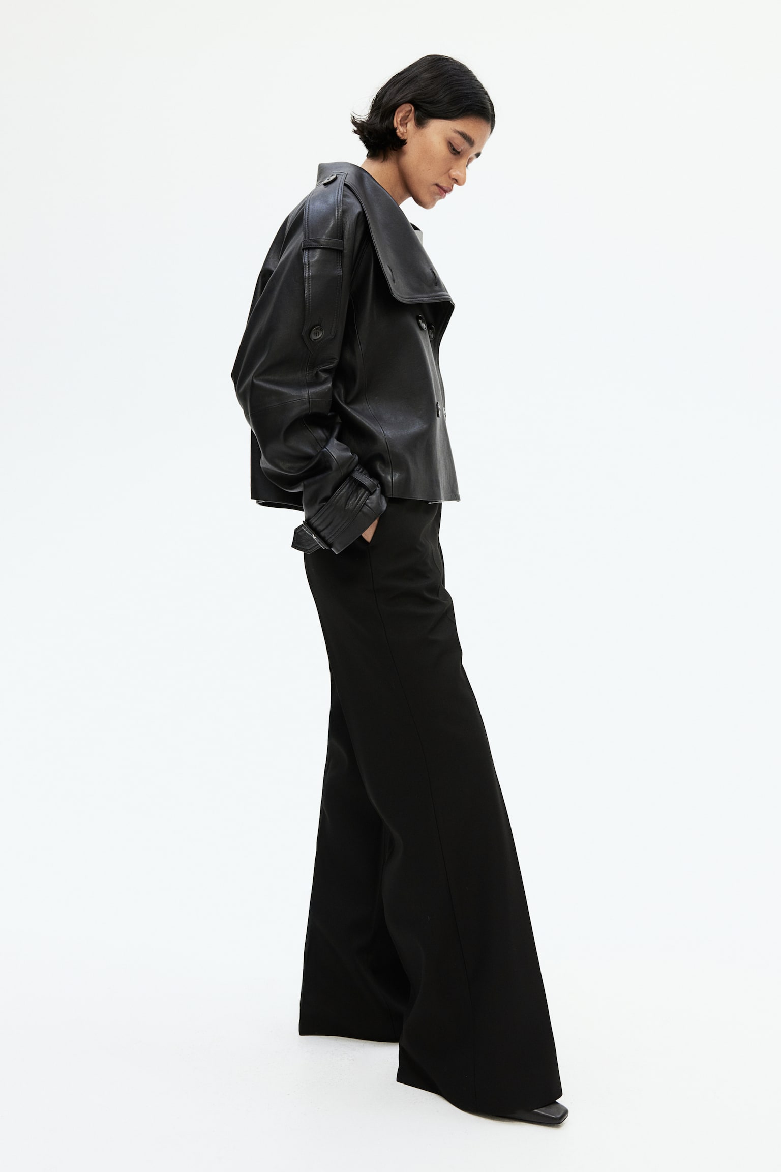 Flared trousers - Black - 4