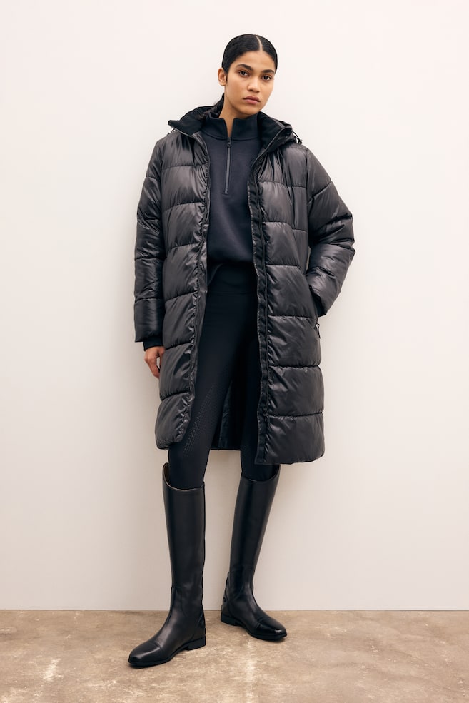 Padded coat with ThermoMove™ - Black - 1