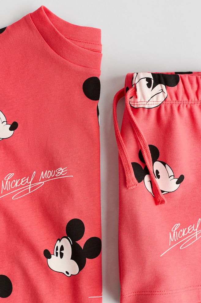 2-piece Printed Set - Red/Mickey Mouse/Green/Minecraft/Cream/Cars/White/Jurassic World/Black/Pokémon/Dark gray/Marvel Comics - 2