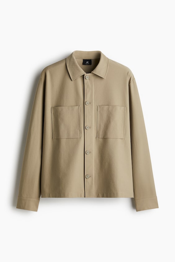 Мужские топы H&M Regular-Fit Twill Overshirt