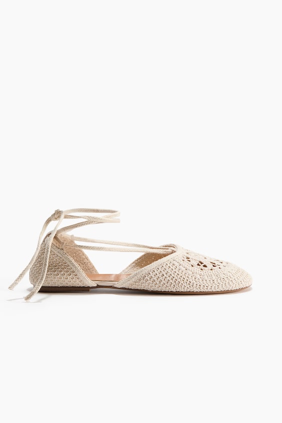 Женские балетки H&M Crochet-Look Ballet Flats