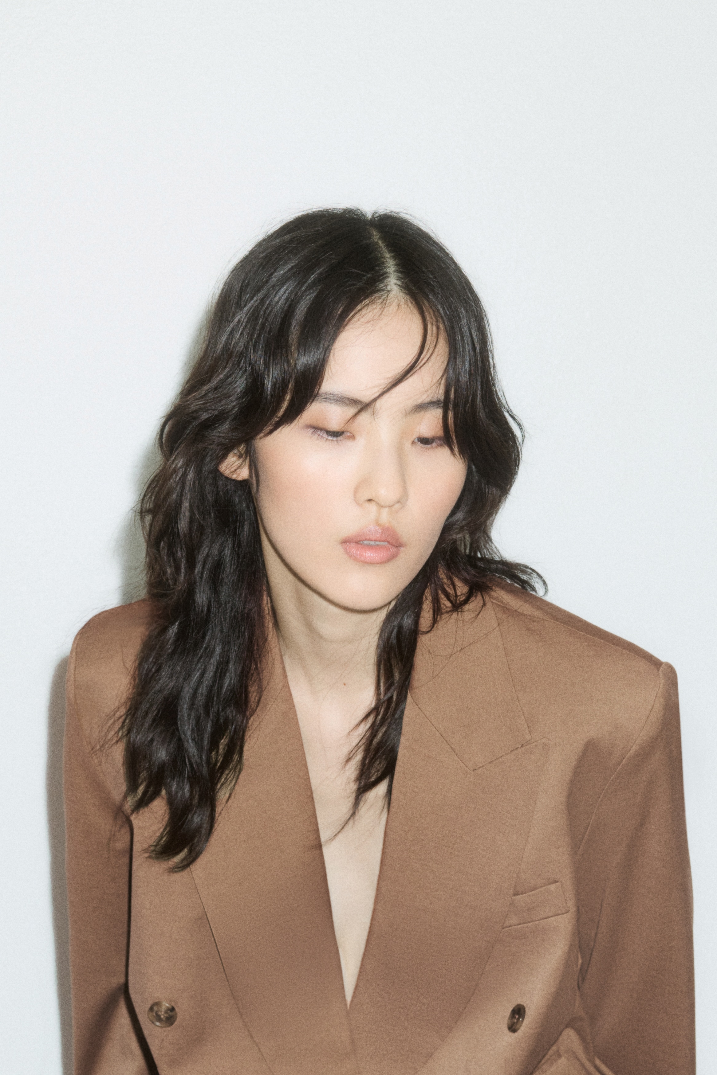 Oversized twill blazer